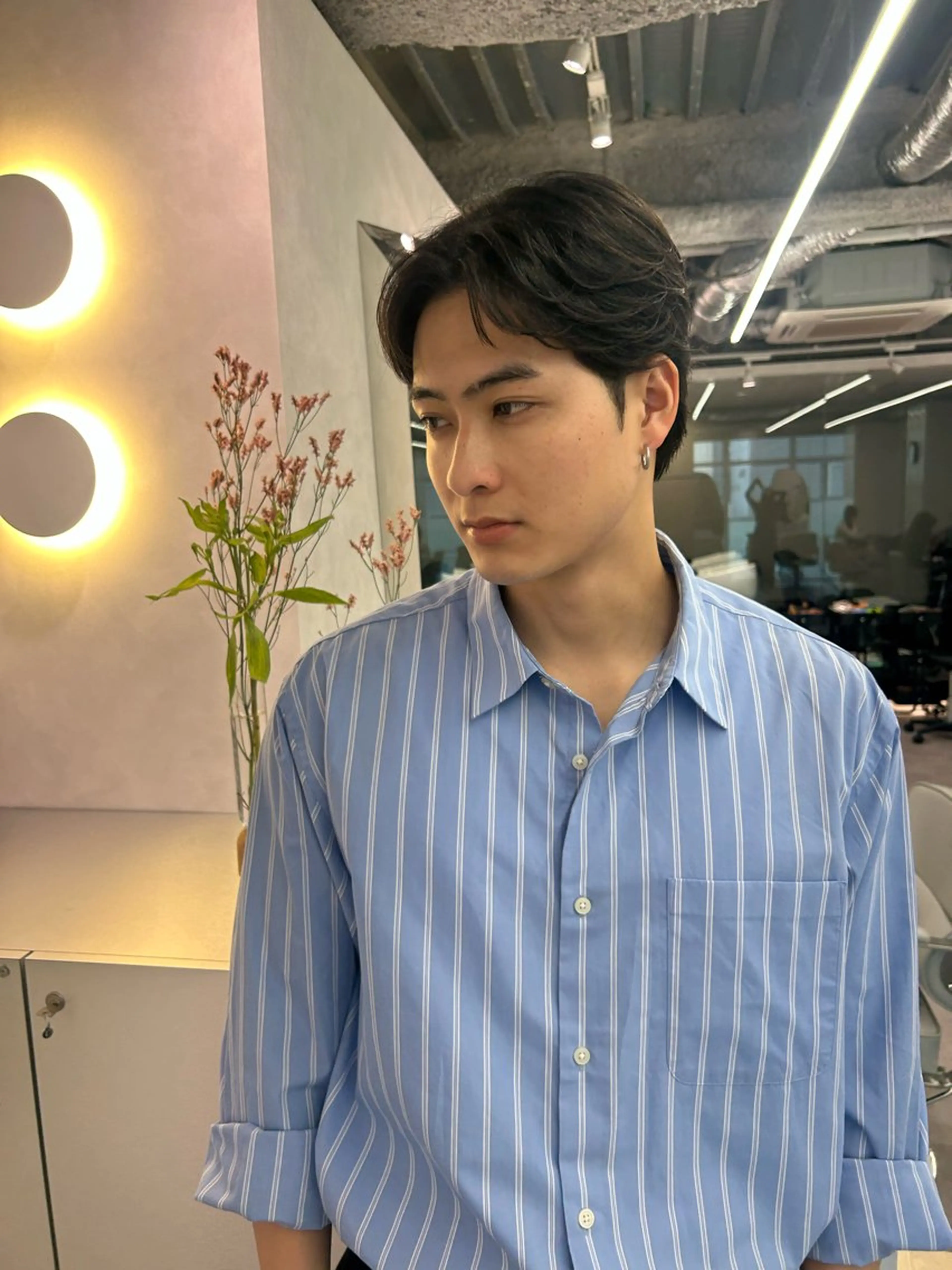 メンズ カット 縮毛矯正 横浜で一番パーマ 巻いてます田中ですのヘアスタイル