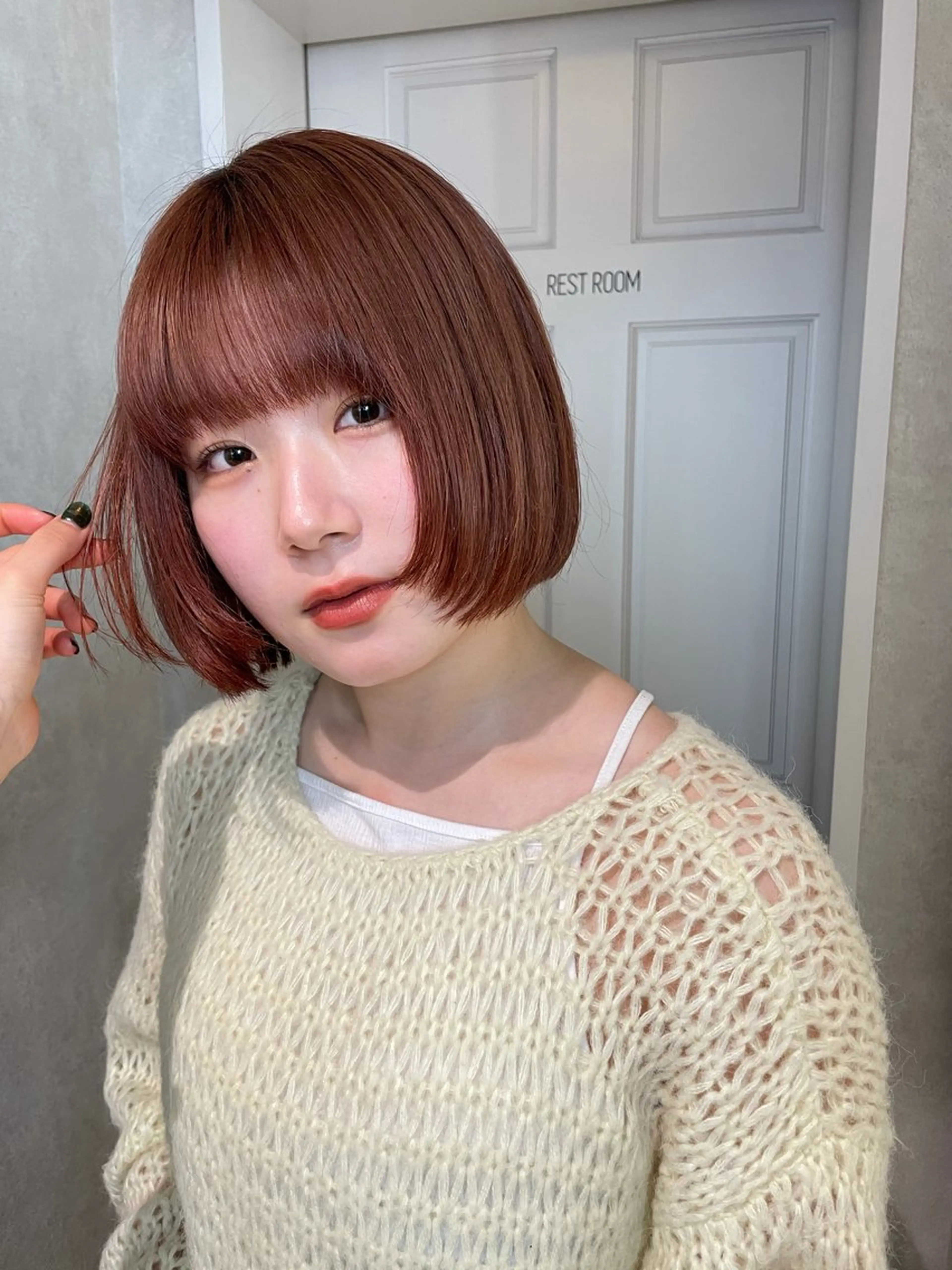ショート カラー ブリーチ ブラウンカラー ケアブリーチ オレンジ オレンジブラウン ヘアカラー ナチュラル透明感🌱 小山美樹子のヘアスタイル