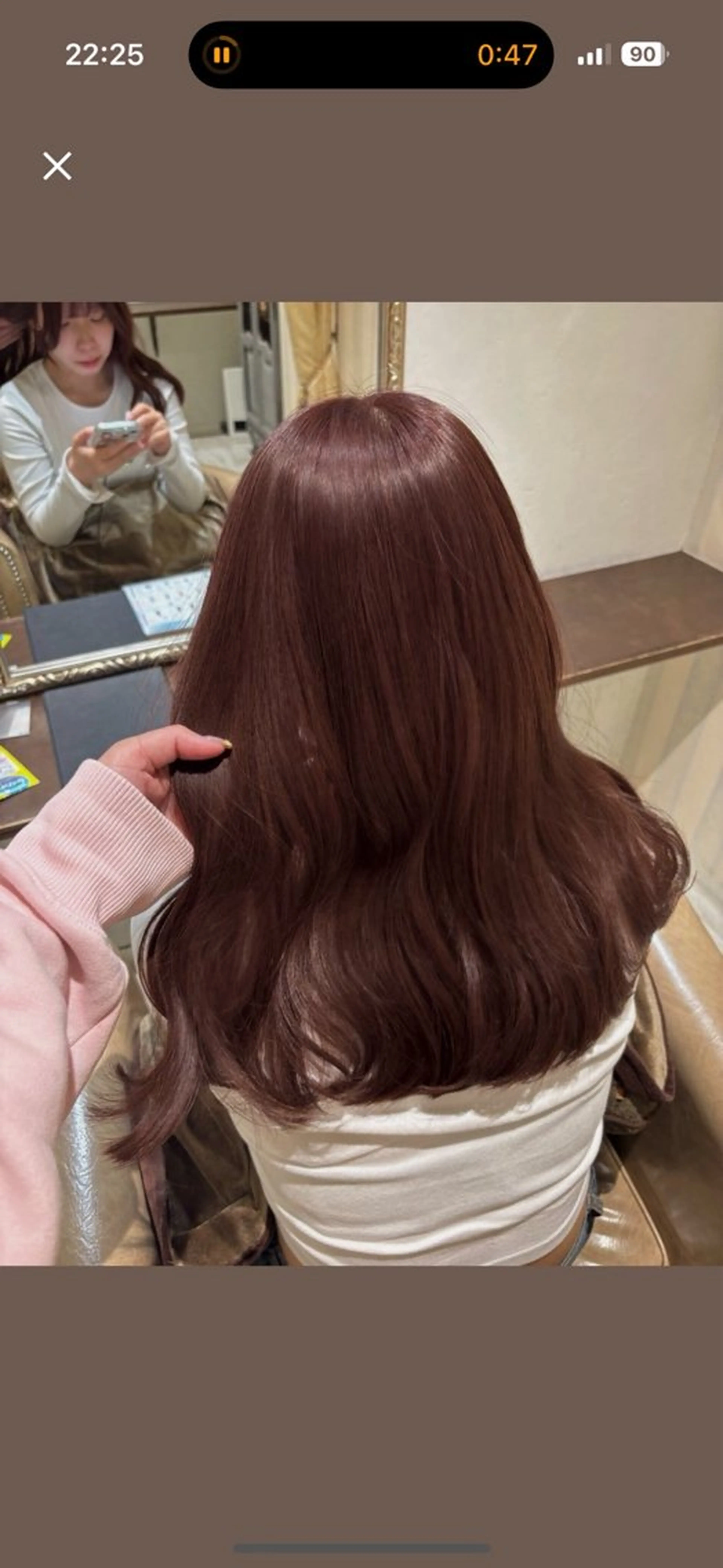 ブリーチなしダブルカラーの写真