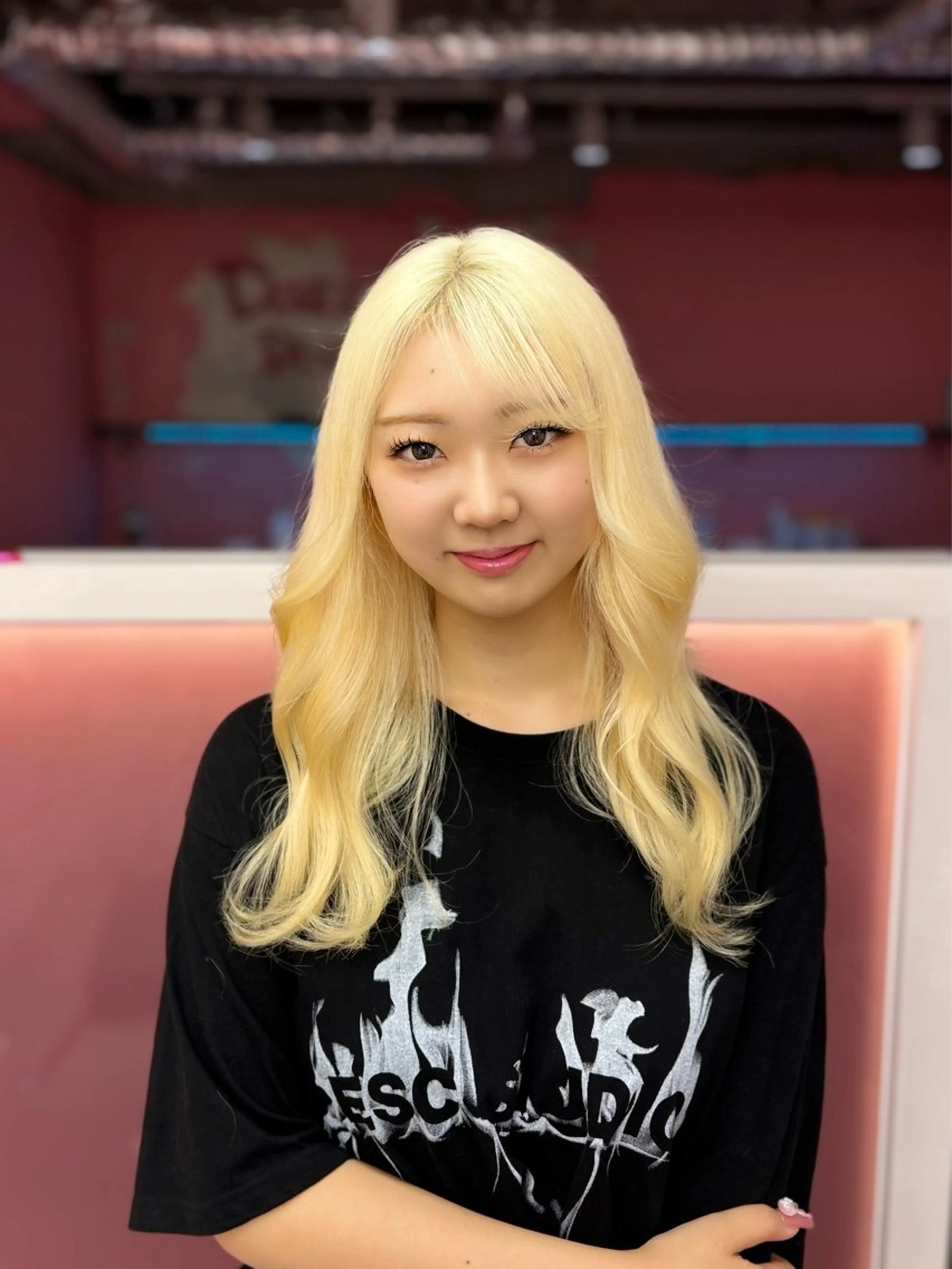 ロング カラー ヘアカラー 田中麻鈴/ハイトーン /ミルクティーのヘアスタイル