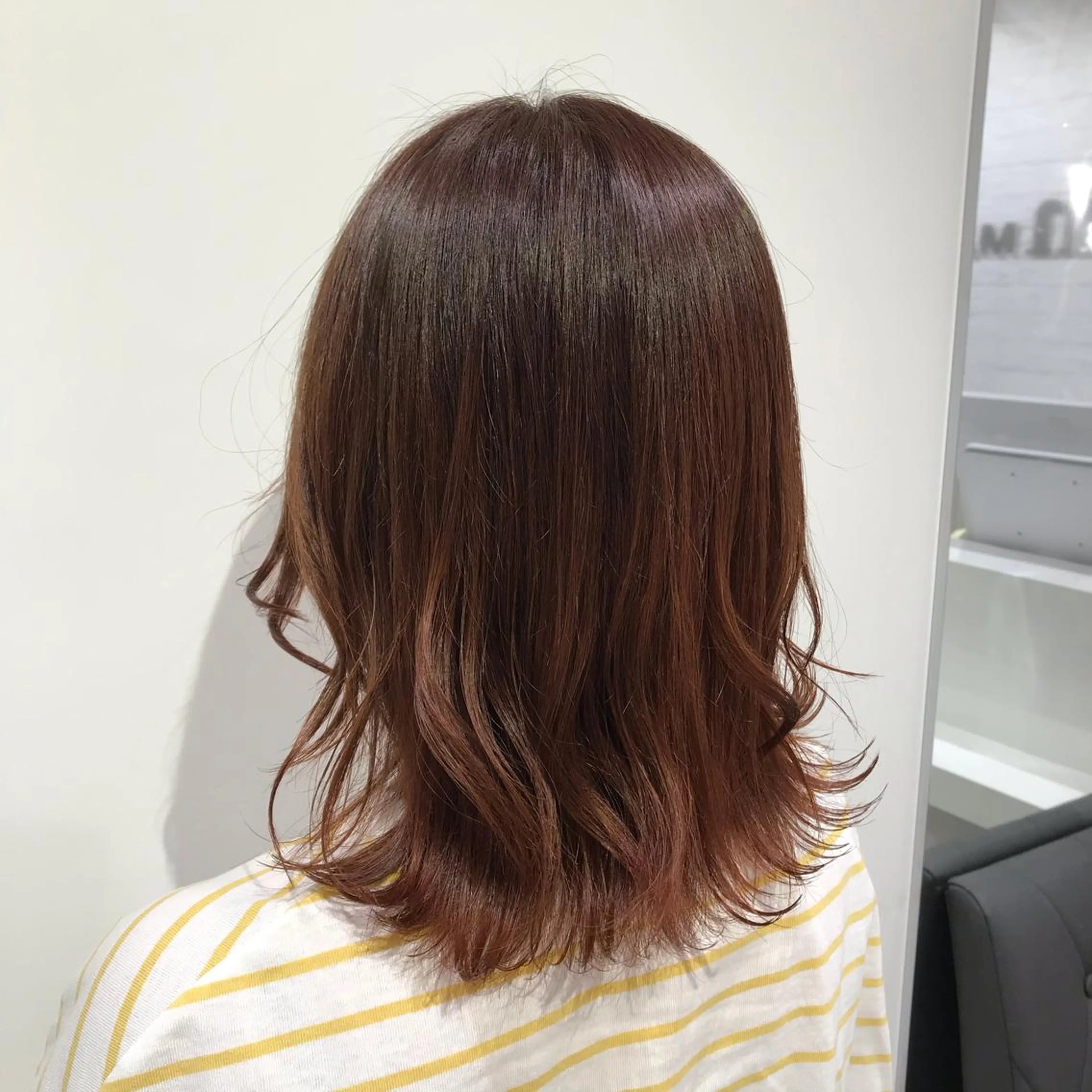 ロング カラー ベージュカラー ブリーチ オレンジ オレンジベージュ カット ヘアカラー トリートメント 暖色カラー🌹 中山由梨のヘアスタイル
