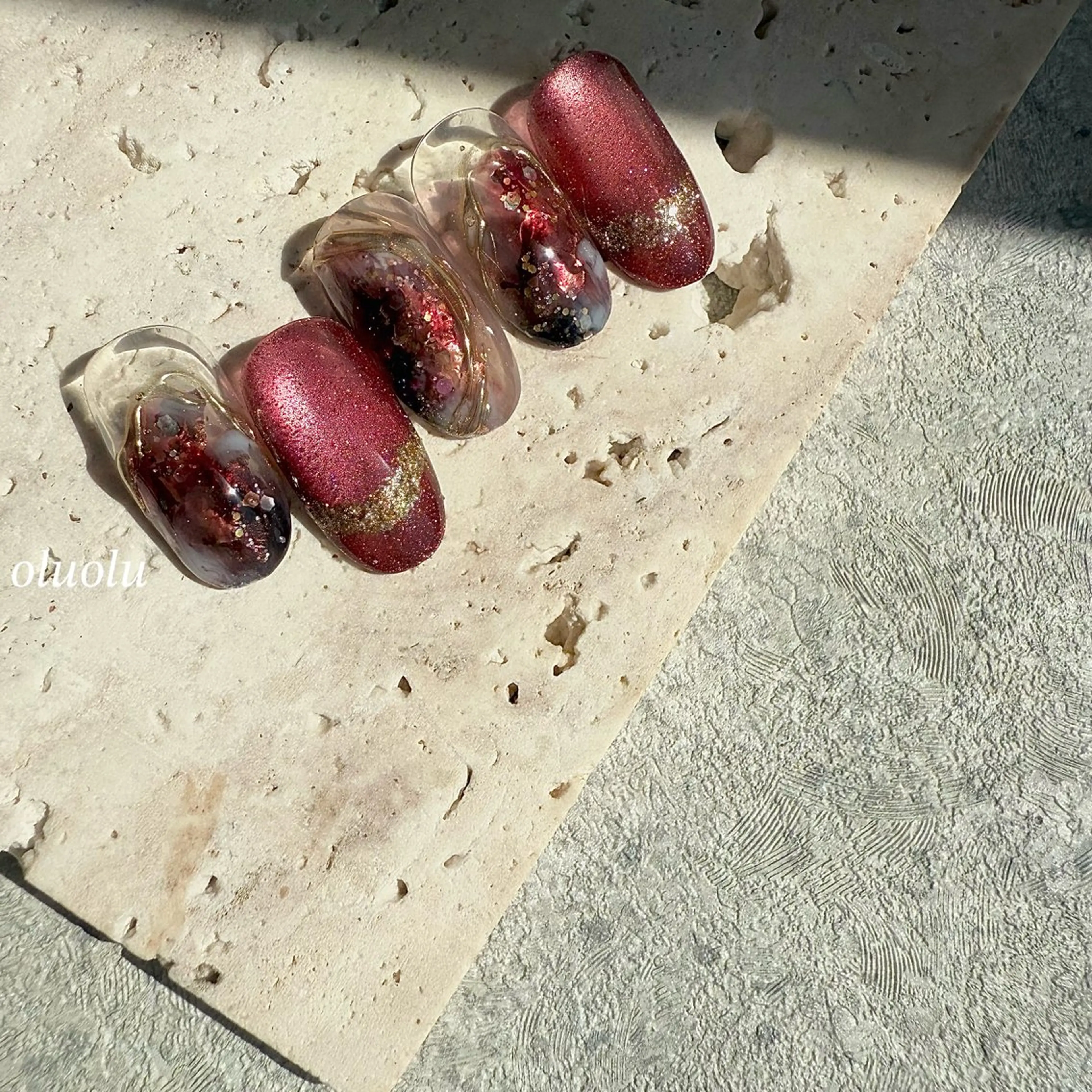 ネイル アートネイル フラッシュネイル ジェルネイル マグネットネイル ミラーネイル ハンドネイル 大村 紬華のネイルデザイン