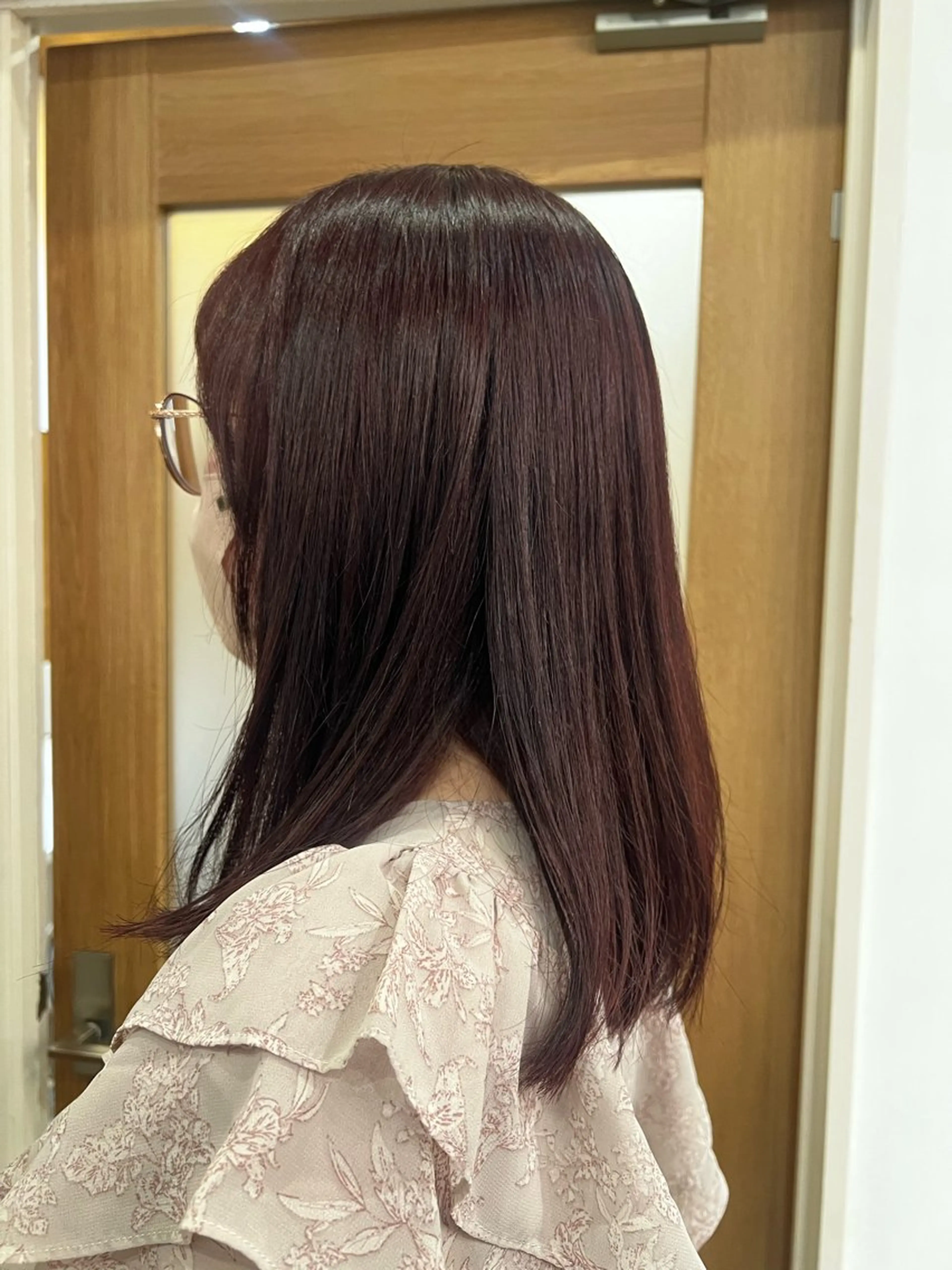 ミディアム カラー ピンクカラー トーンアップ🦢 ユメのヘアスタイル