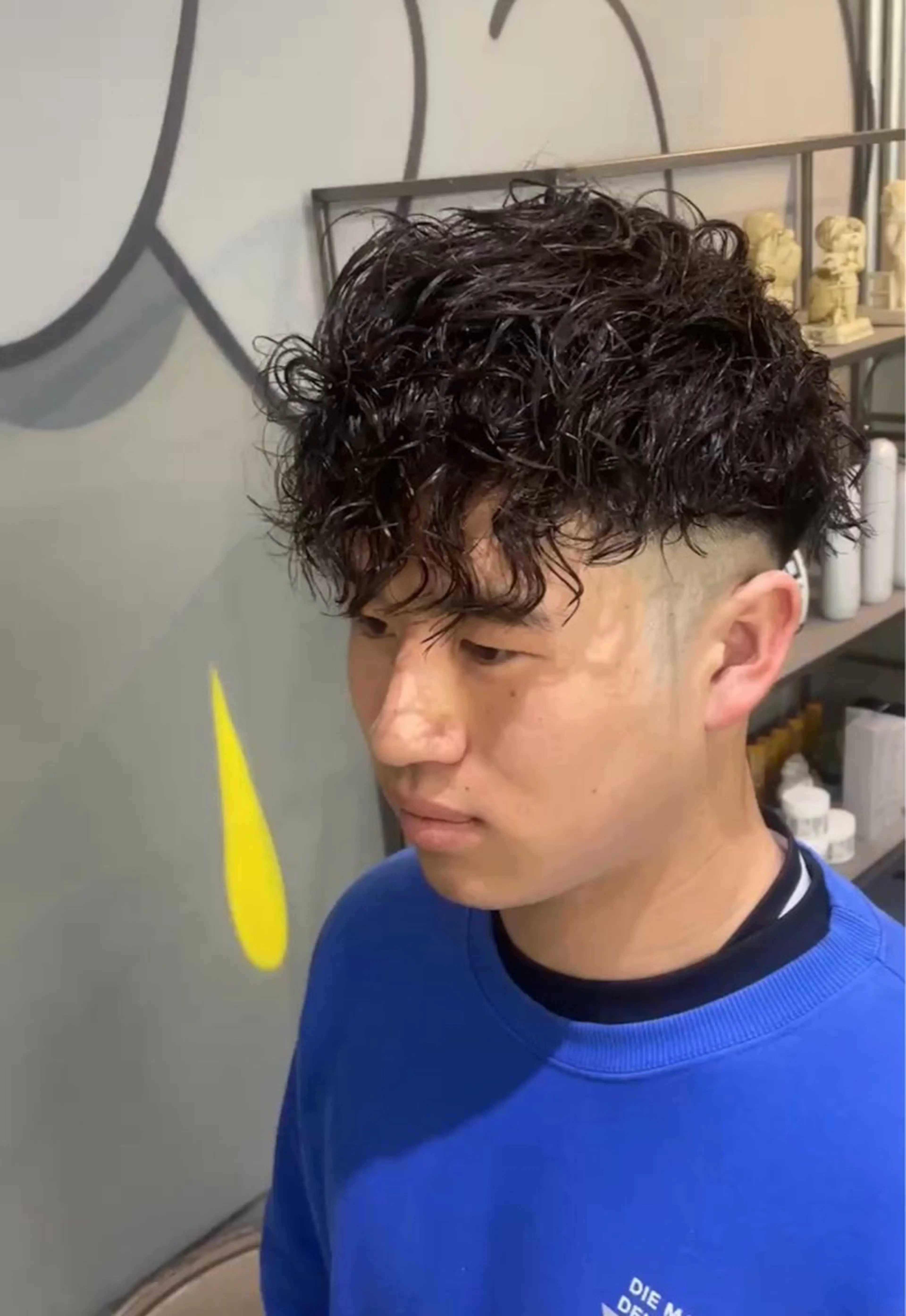 ショート パーマ メンズ カット パーマ メンズ専門サロン wokeのヘアスタイル