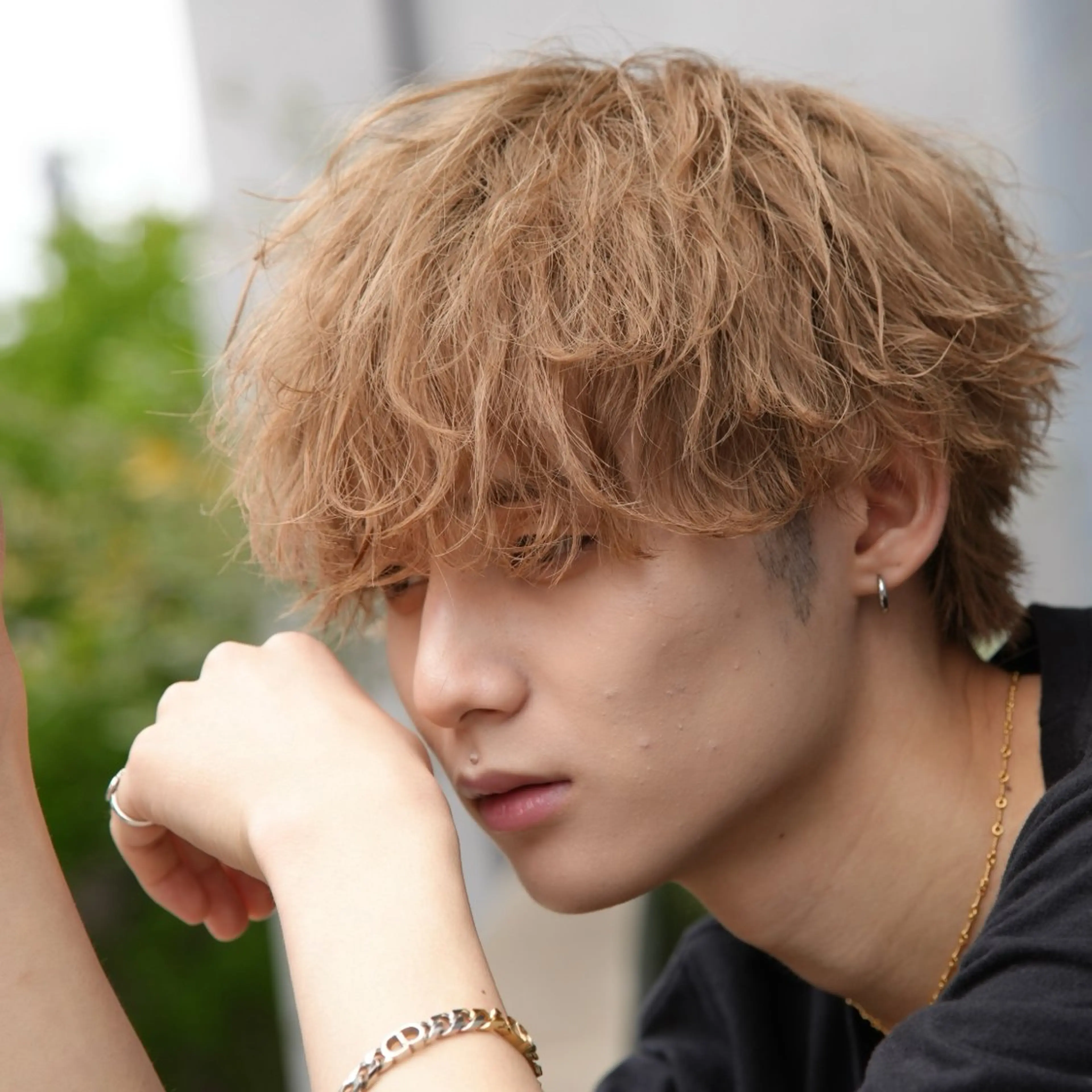 ミディアム カラー パーマ メンズ カット ヘアカラー トリートメント シースルーマッシュ/ メンズ/KYOHEIのヘアスタイル