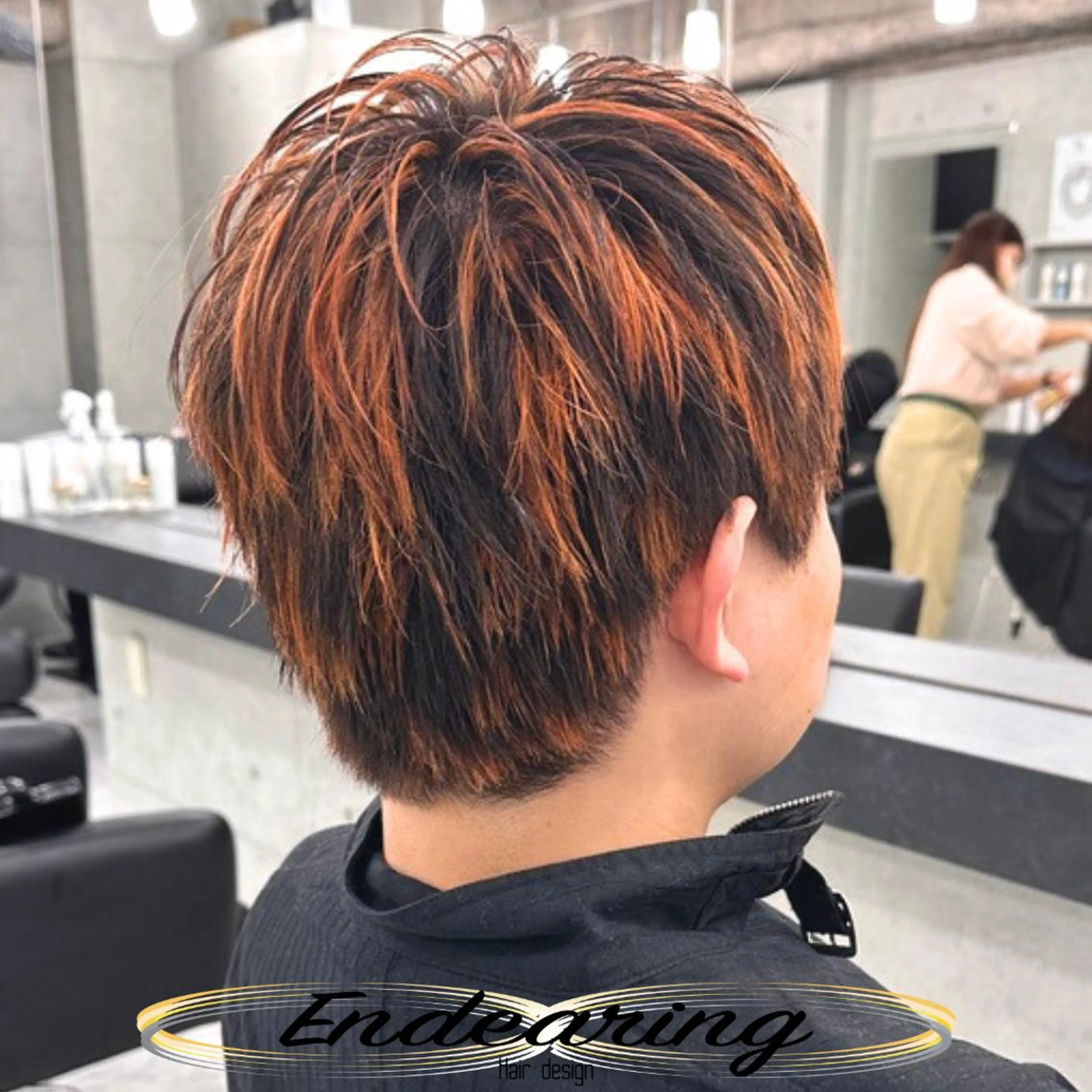 ショート ハイライト ショートヘア トリートメント カット ヘアカラー トリートメント Endearing 銀座/レイヤーカットのヘアスタイル