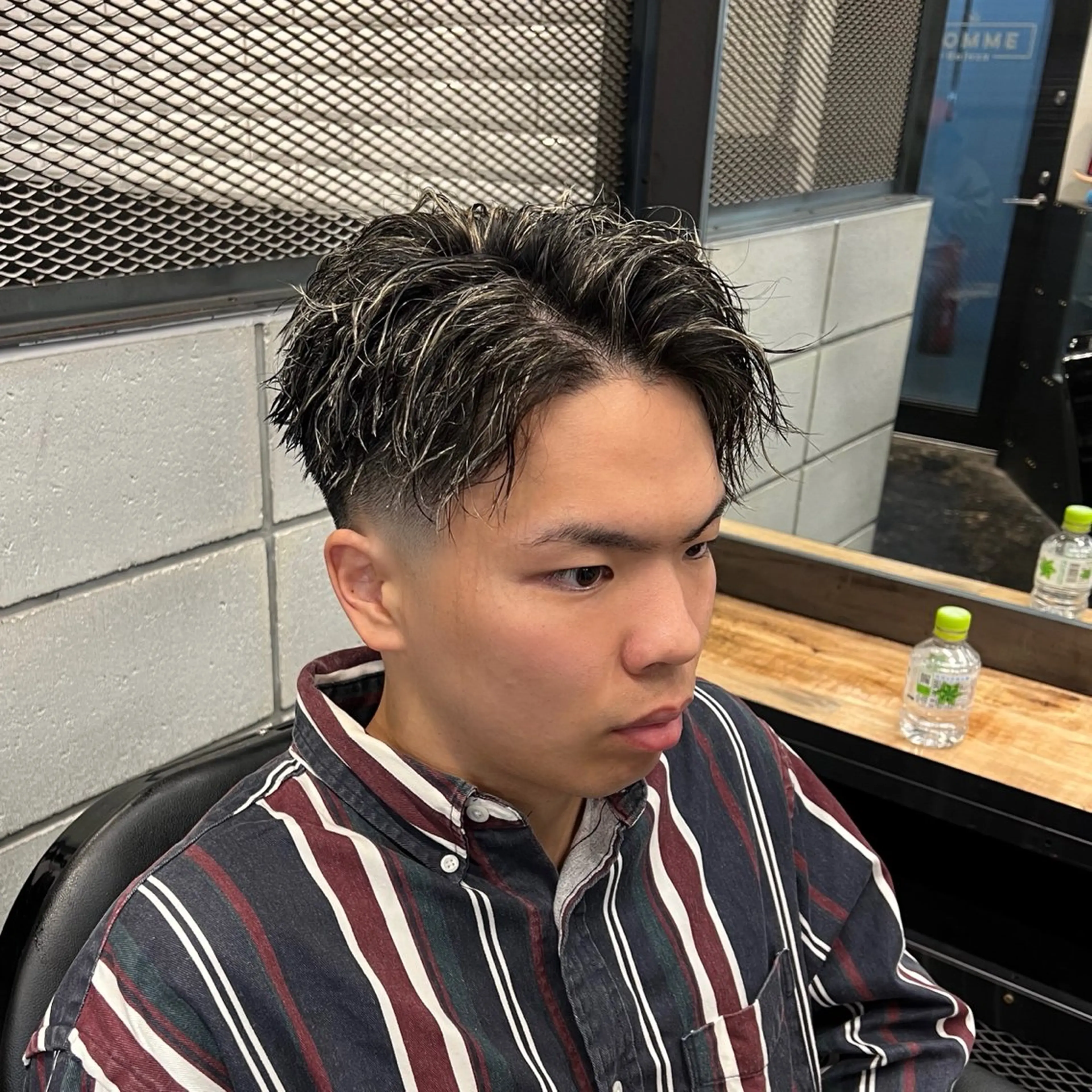 メンズ メンズメッシュ メンズパーマ カット ヘアカラー パーマ トリートメント メンズ特化/パーマ/ ハイライト/竜成のヘアスタイル