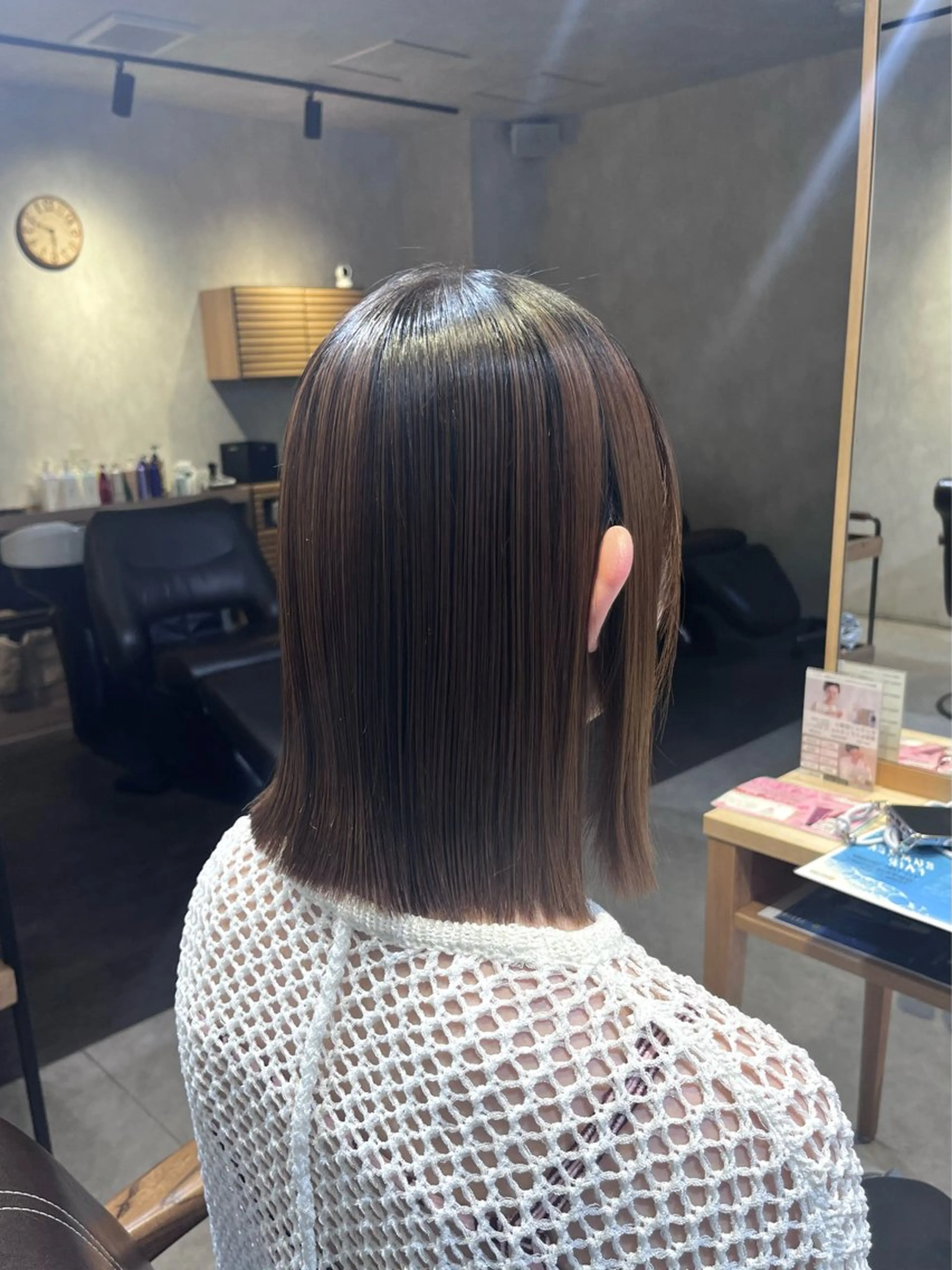 ミディアム 髪質改善 トリートメント カット 縮毛矯正 bel./arie ⠀ ⠀ ⠀のヘアスタイル