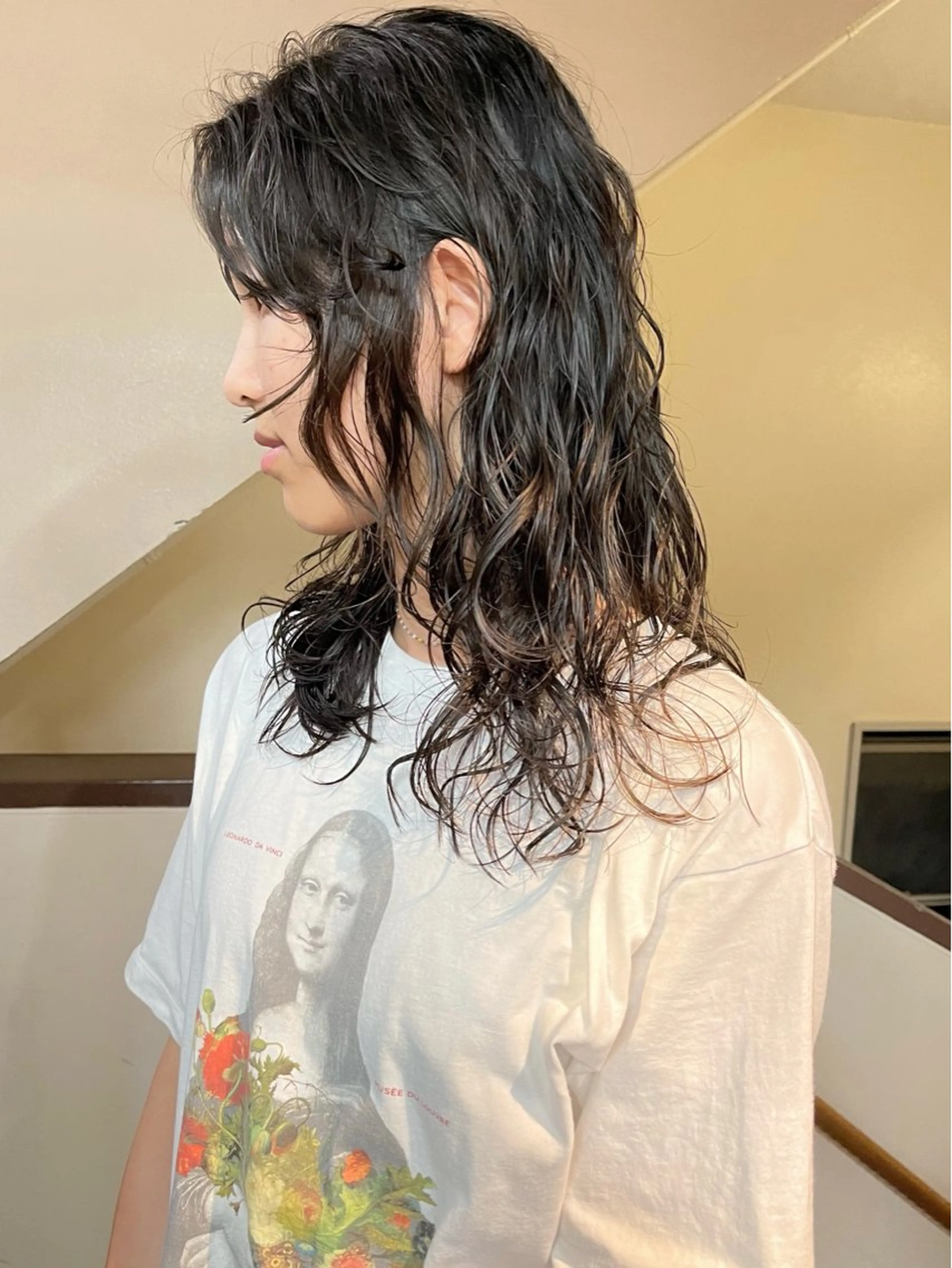 ミディアム パーマ カット ヘアカラー パーマ トリートメント ヘアセット 安部佑哉/ハイトーン /レイヤー/グランジのヘアスタイル