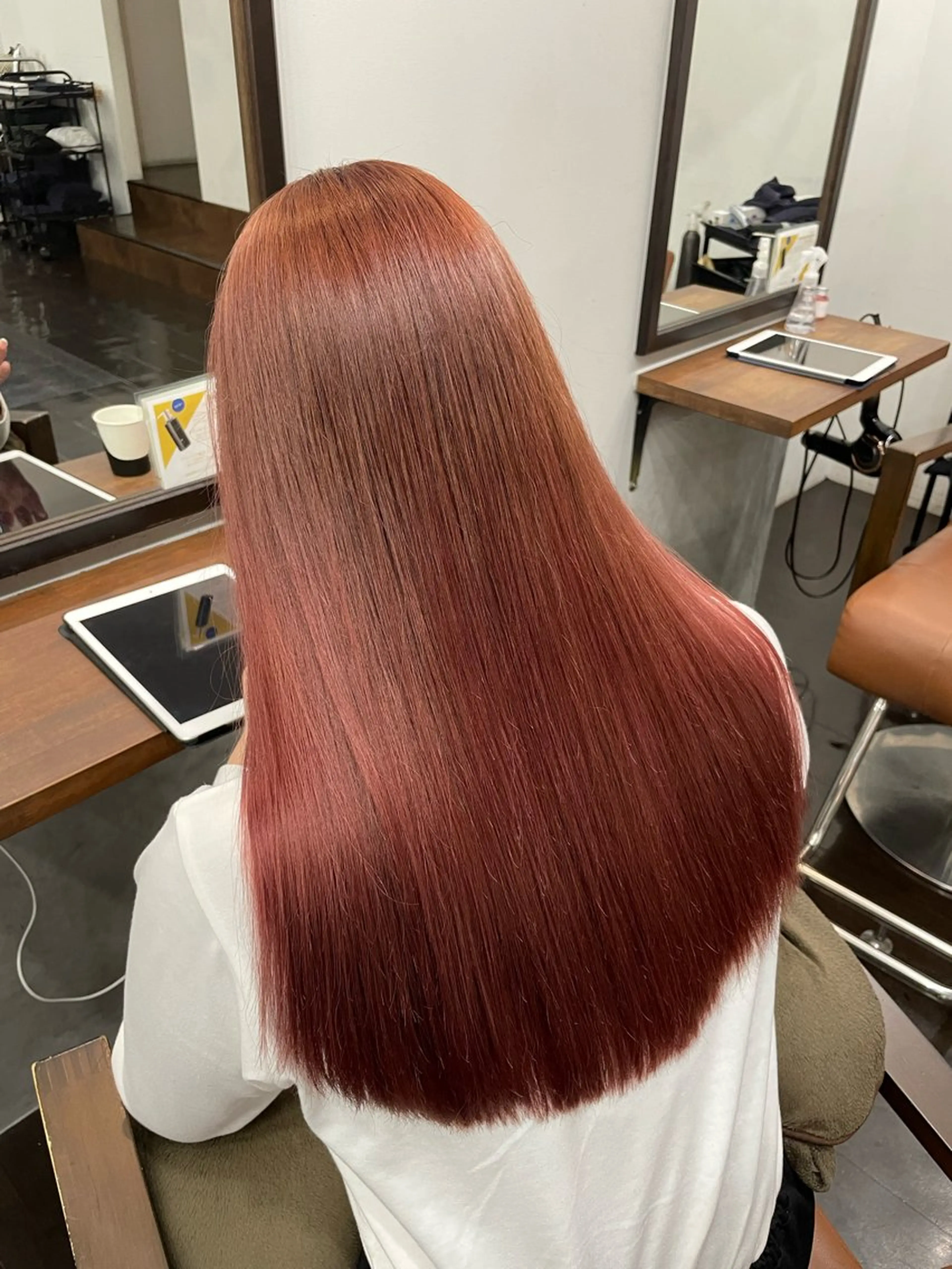 ロング カラー ブラウンカラー ダブルカラー ピンクカラー ピンクブラウン 艶・暖色カラー/ メンズ/名駅/ユキハのヘアスタイル