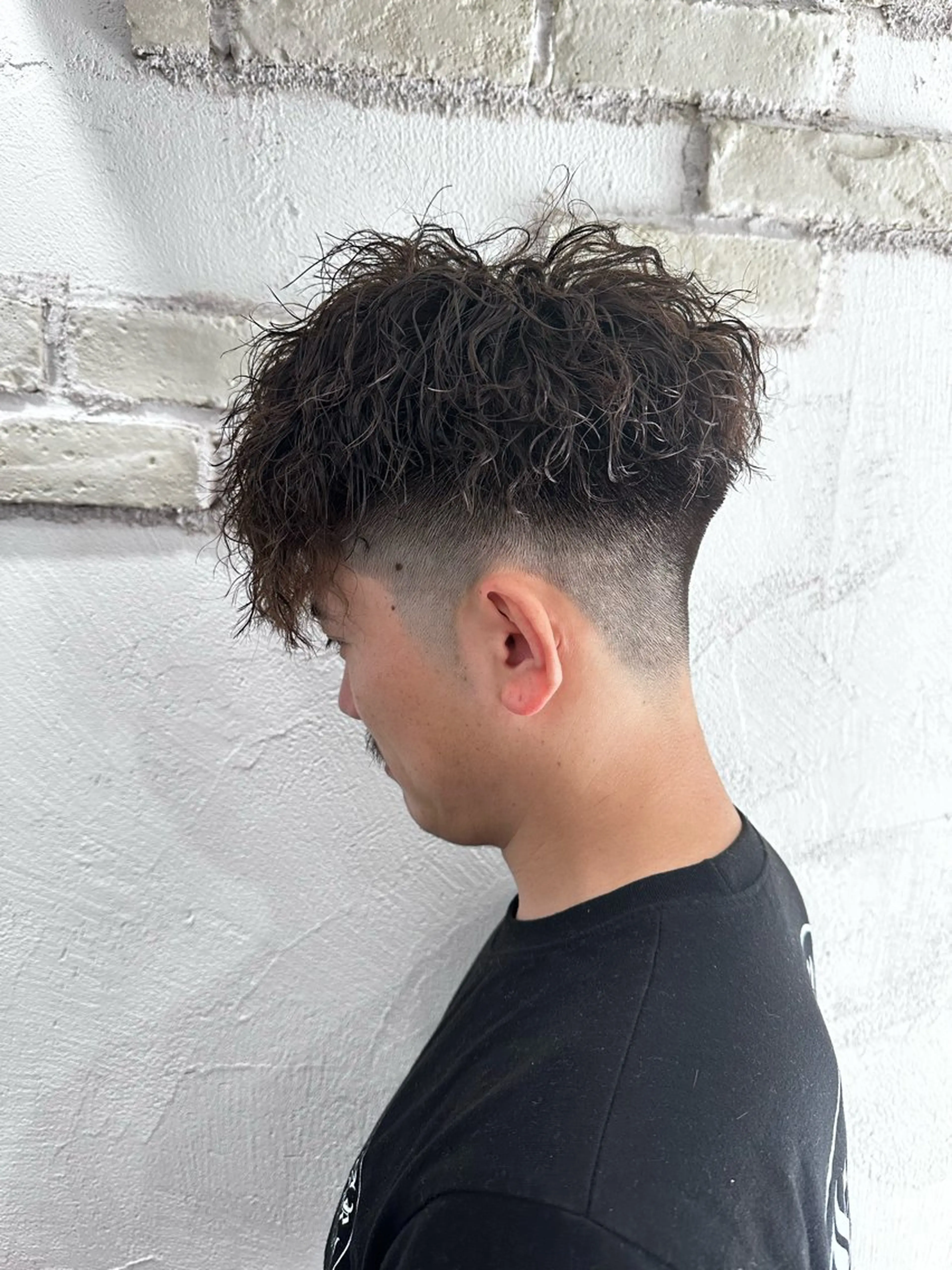ミディアム パーマ ヘアーズベリー 藤本のヘアスタイル