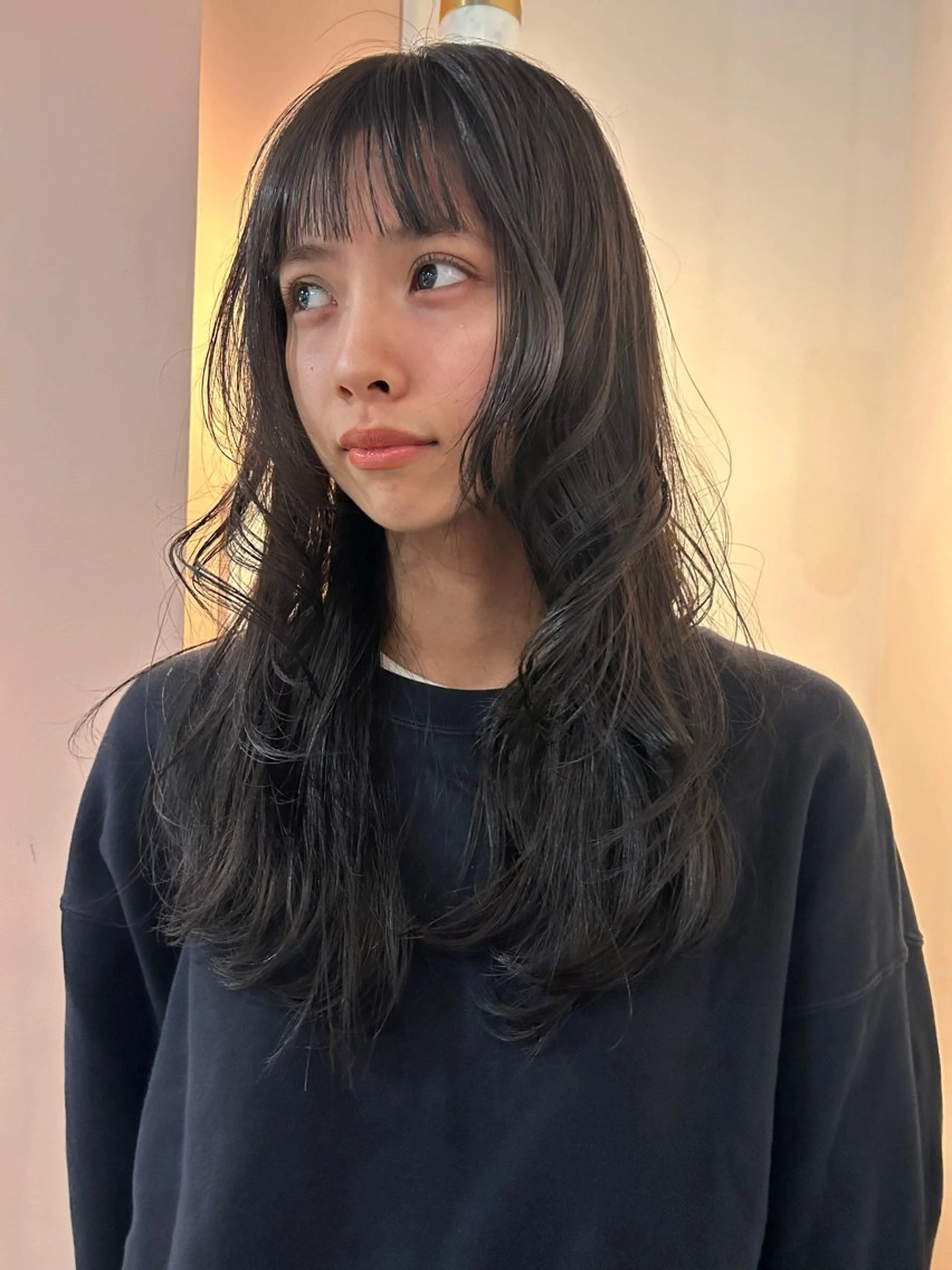 セミロング ヘアアレンジ カット ヘアカラー 🎀suzuna 透明感colorのヘアスタイル
