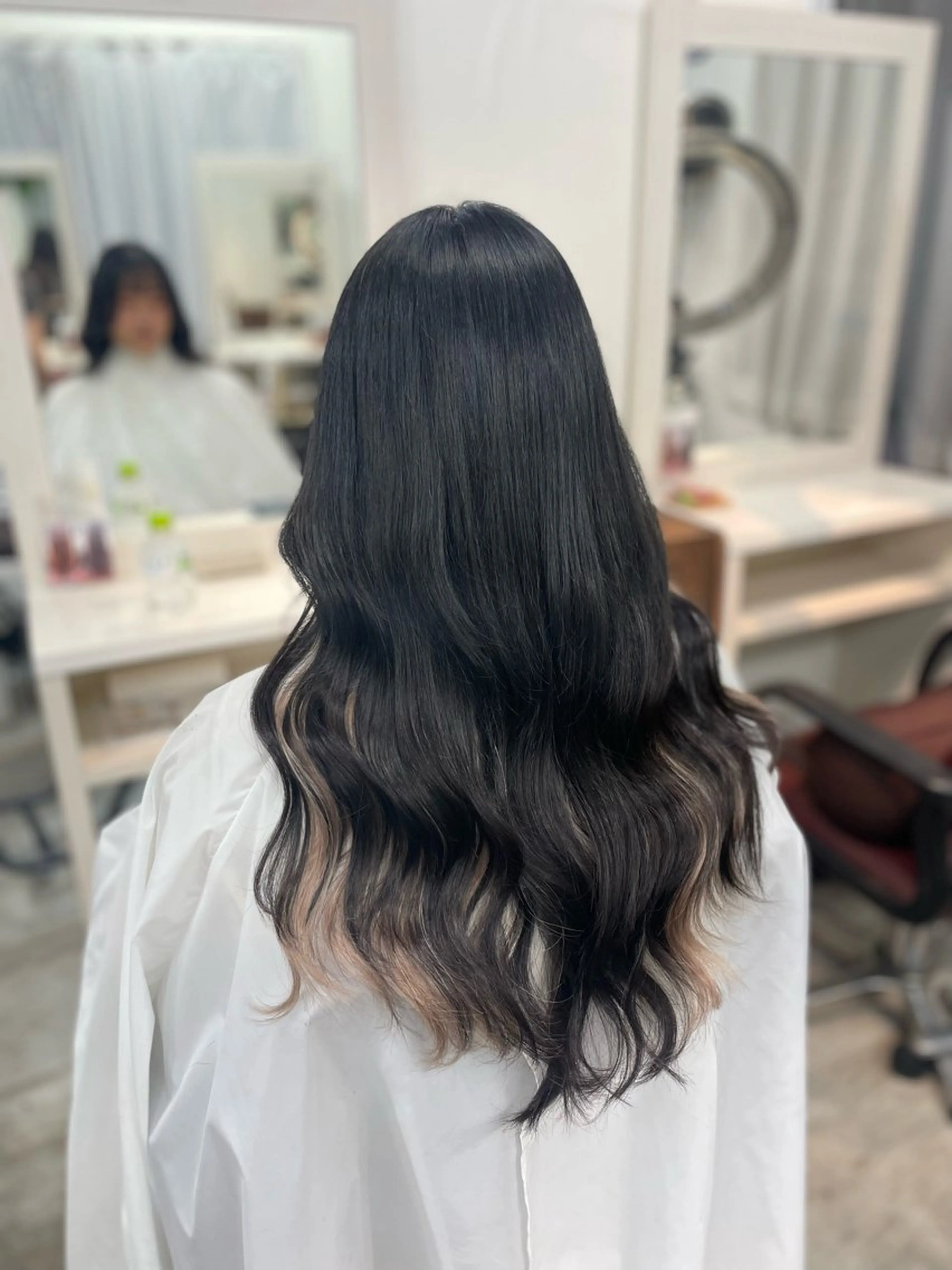 ロング カラー カット ヘアカラー エクステ ヘアセット 韓国ヘア🤍髪質改善 🇰🇷AKANEのヘアスタイル