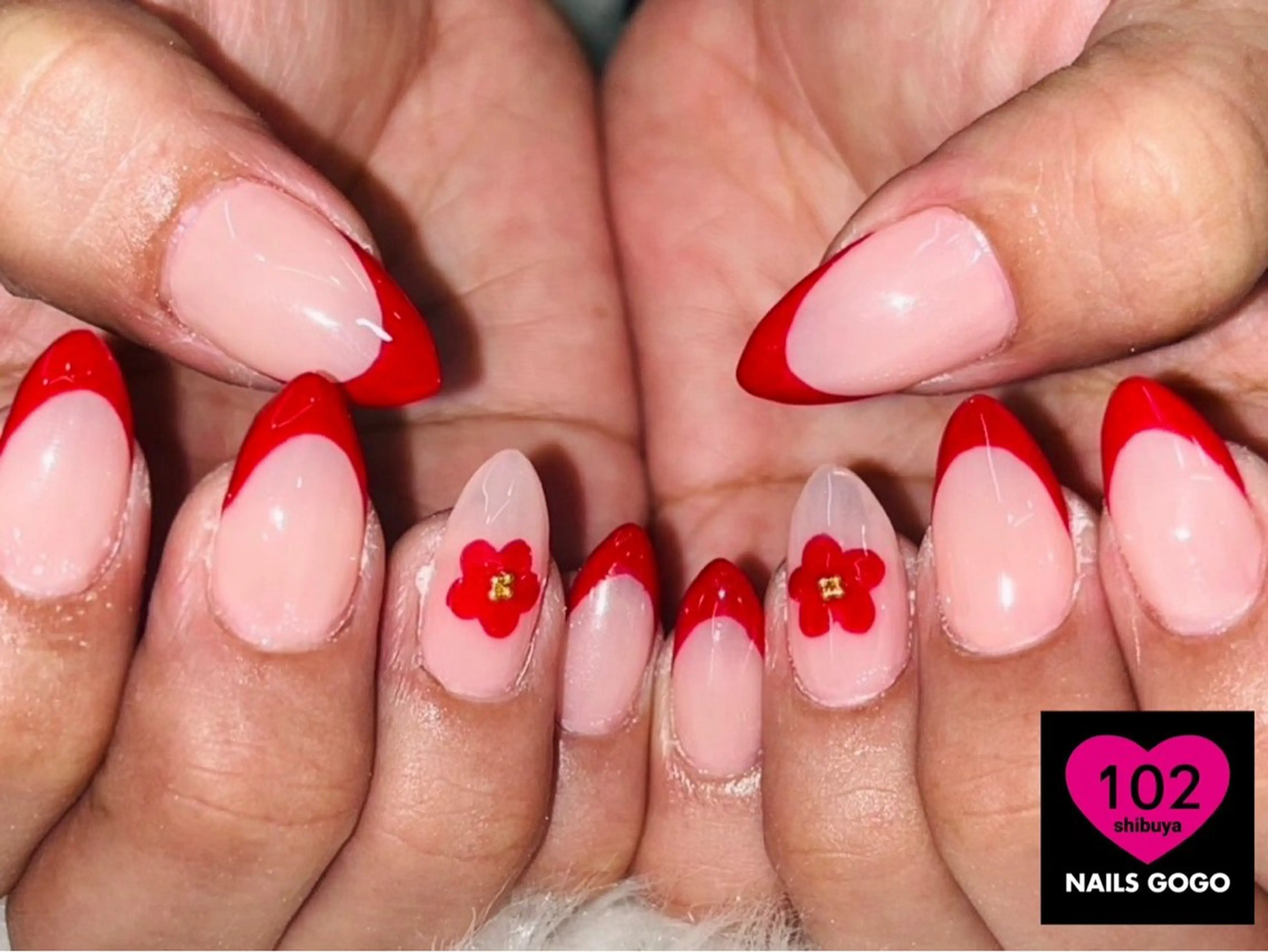 【60分ジェル】フレンチネイルのみ6000円　French Nails Design Not Includedの写真