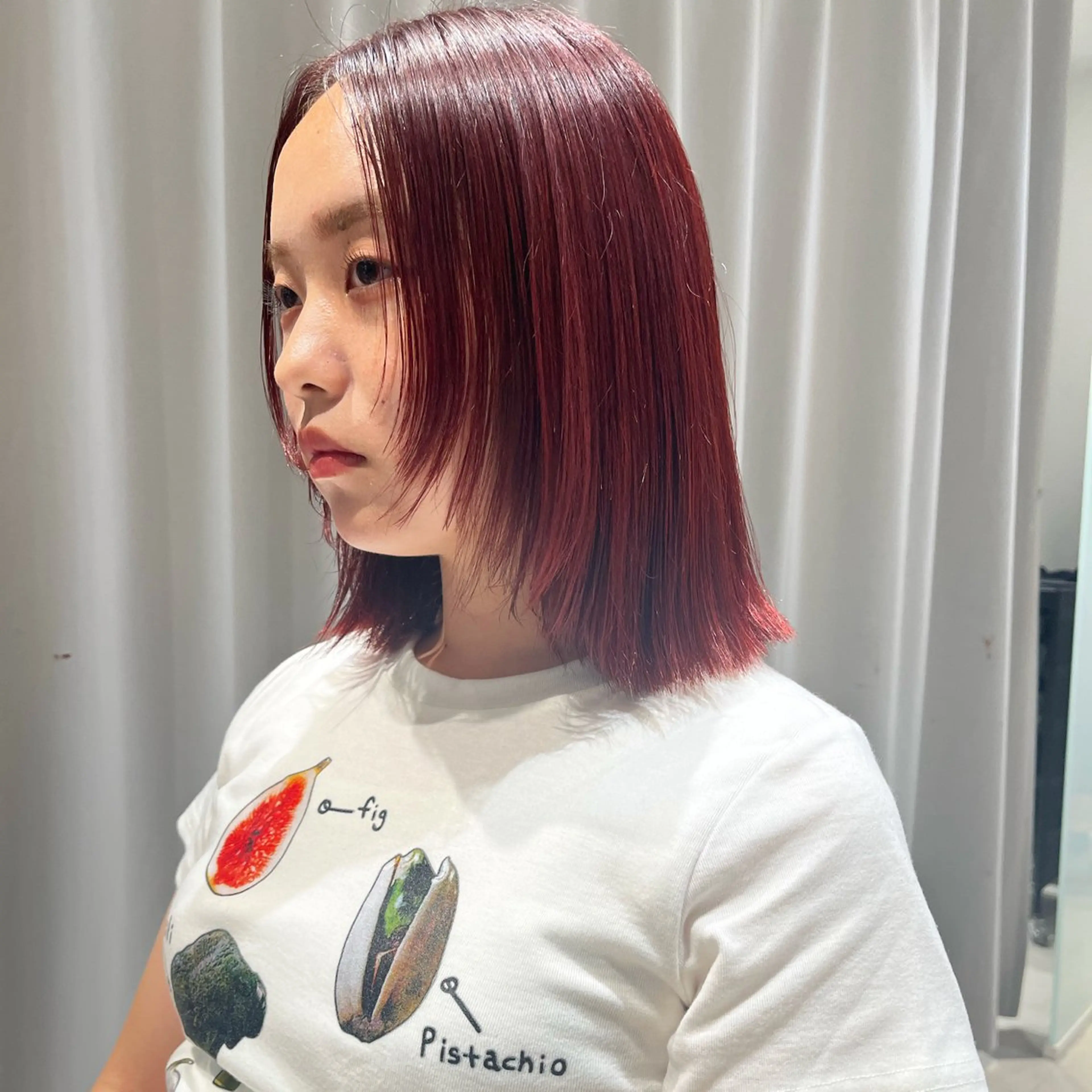 ミディアム カラー ヘアアレンジ 黒髪 ブリーチ ケアブリーチ カシス ディープラベンダー カット ヘアカラー トリートメント stylist ◎RUKI.のヘアスタイル