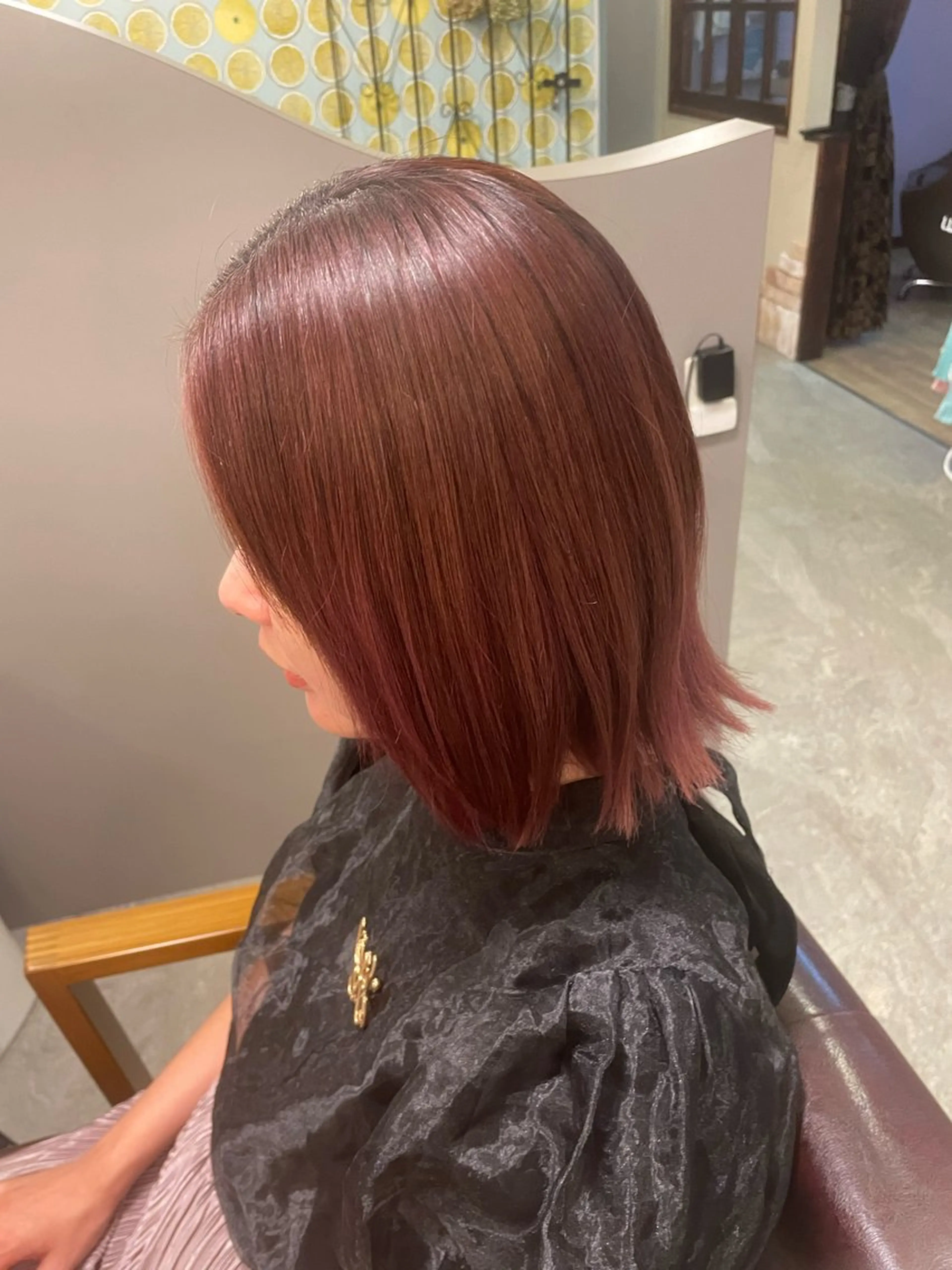 ミディアム トリートメント ヘアカラー hair  make echo所属・hair make echo滿木あい花のヘアスタイル