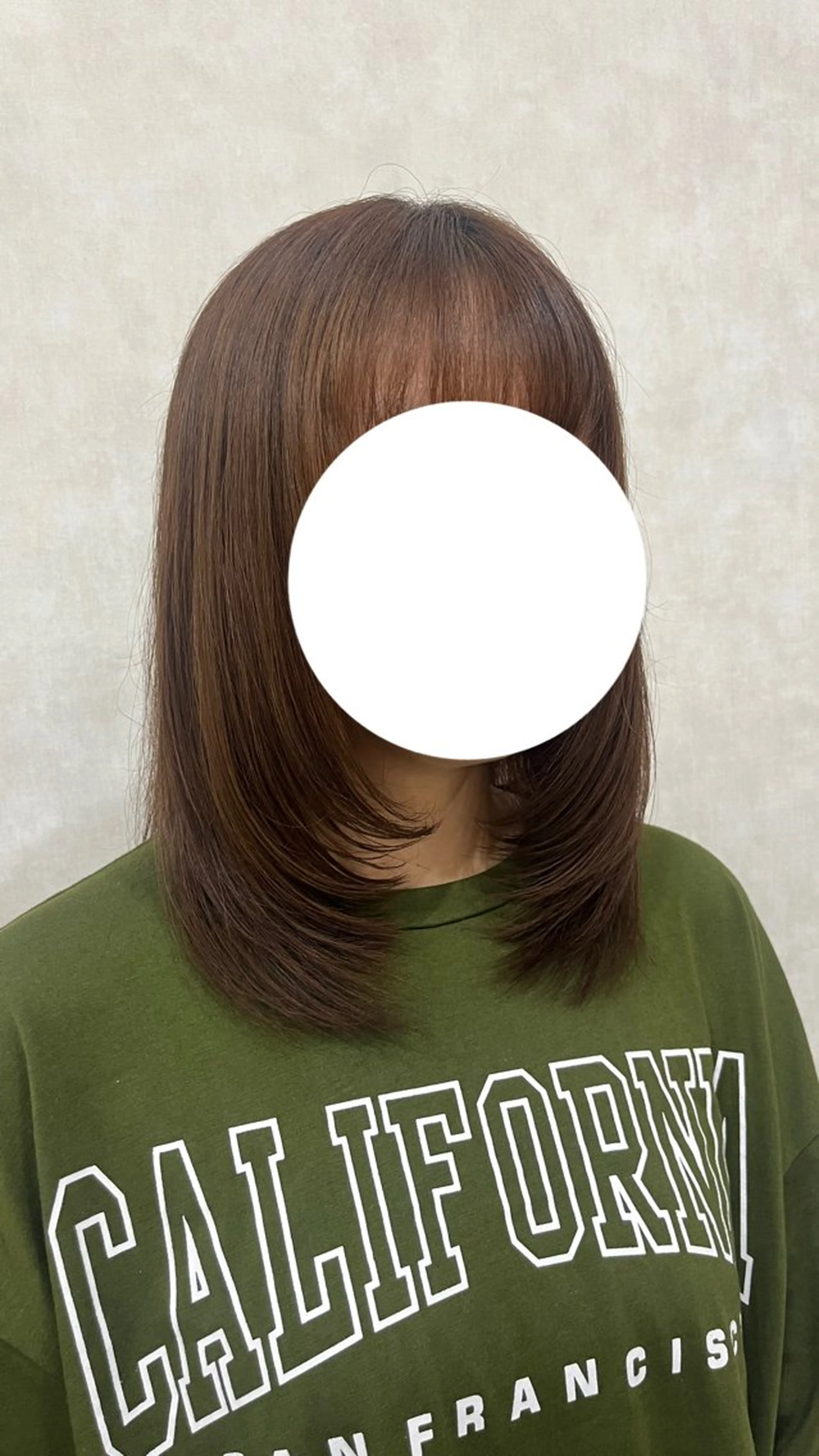 ミディアム 顔周りカット レイヤーカット ROEN ryokaのヘアスタイル