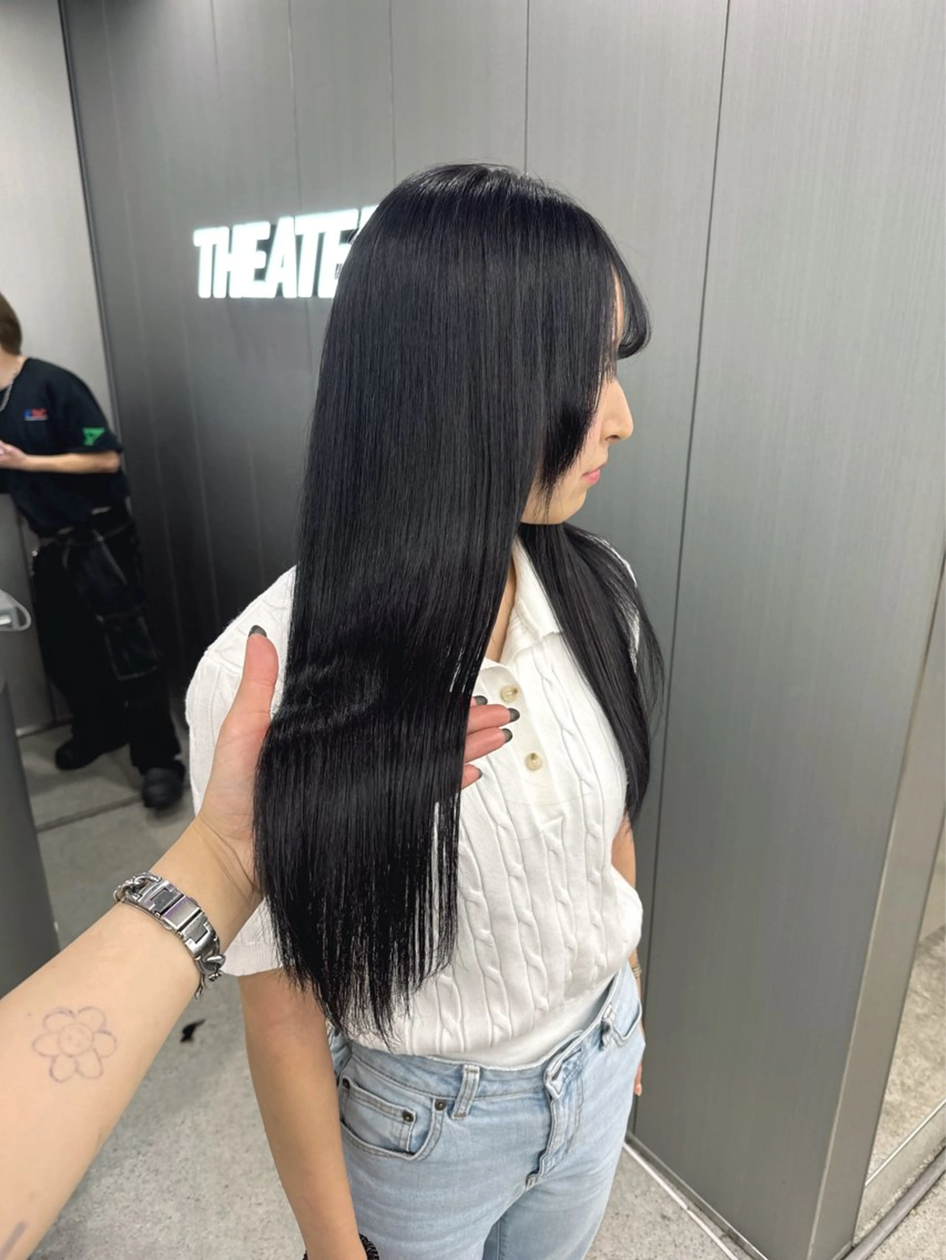 ロング カラー カット ヘアカラー トリートメント 暗髪🩶ラベンダー/ ブルー/ユウナ🤍のヘアスタイル