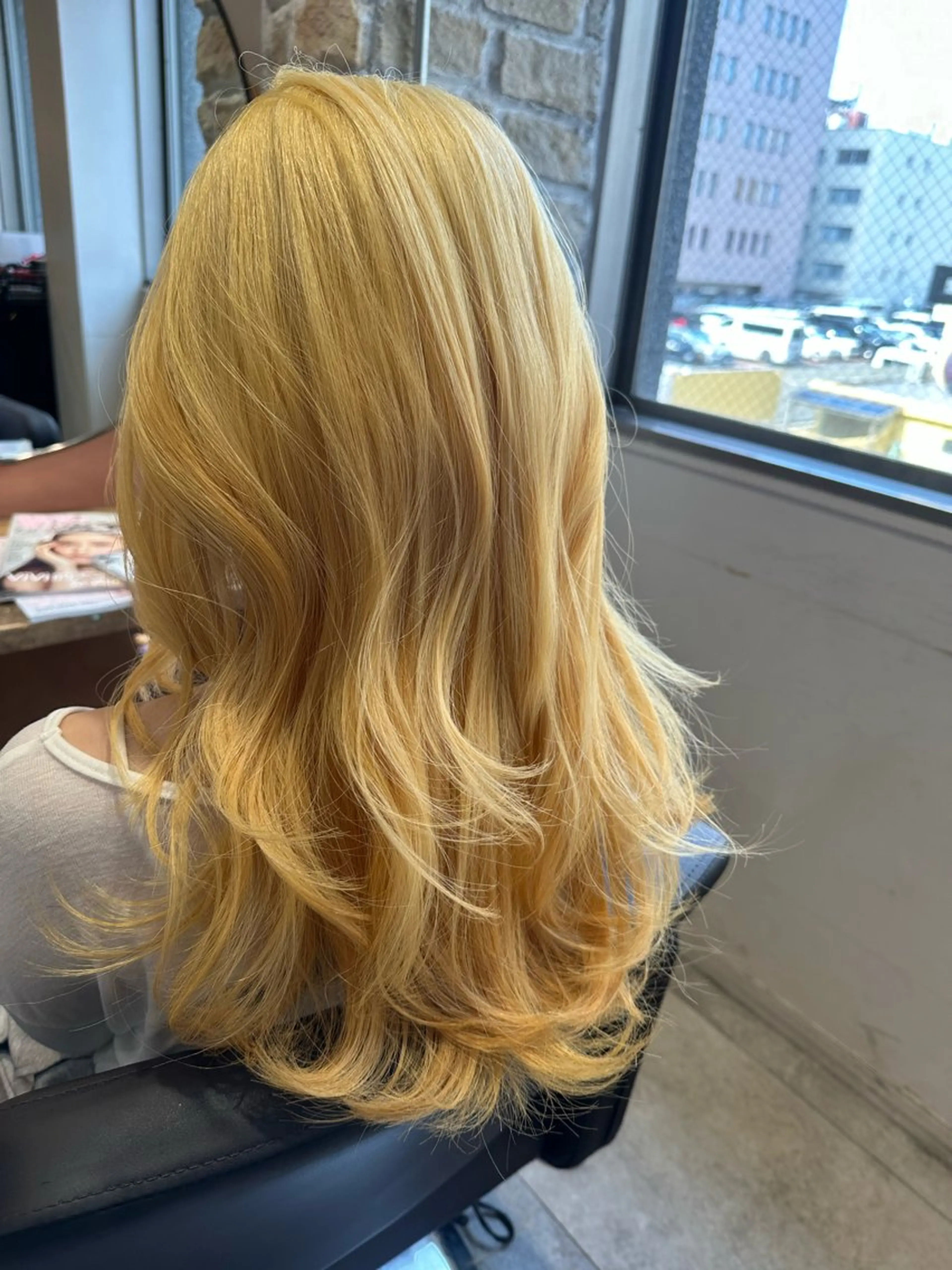 セミロング カラー ヘアアレンジ メンズ メンズブリーチ ブリーチ ブロンド ホワイトブロンド カット ヘアカラー トリートメント yu-ki レイヤー/ブリーチのヘアスタイル
