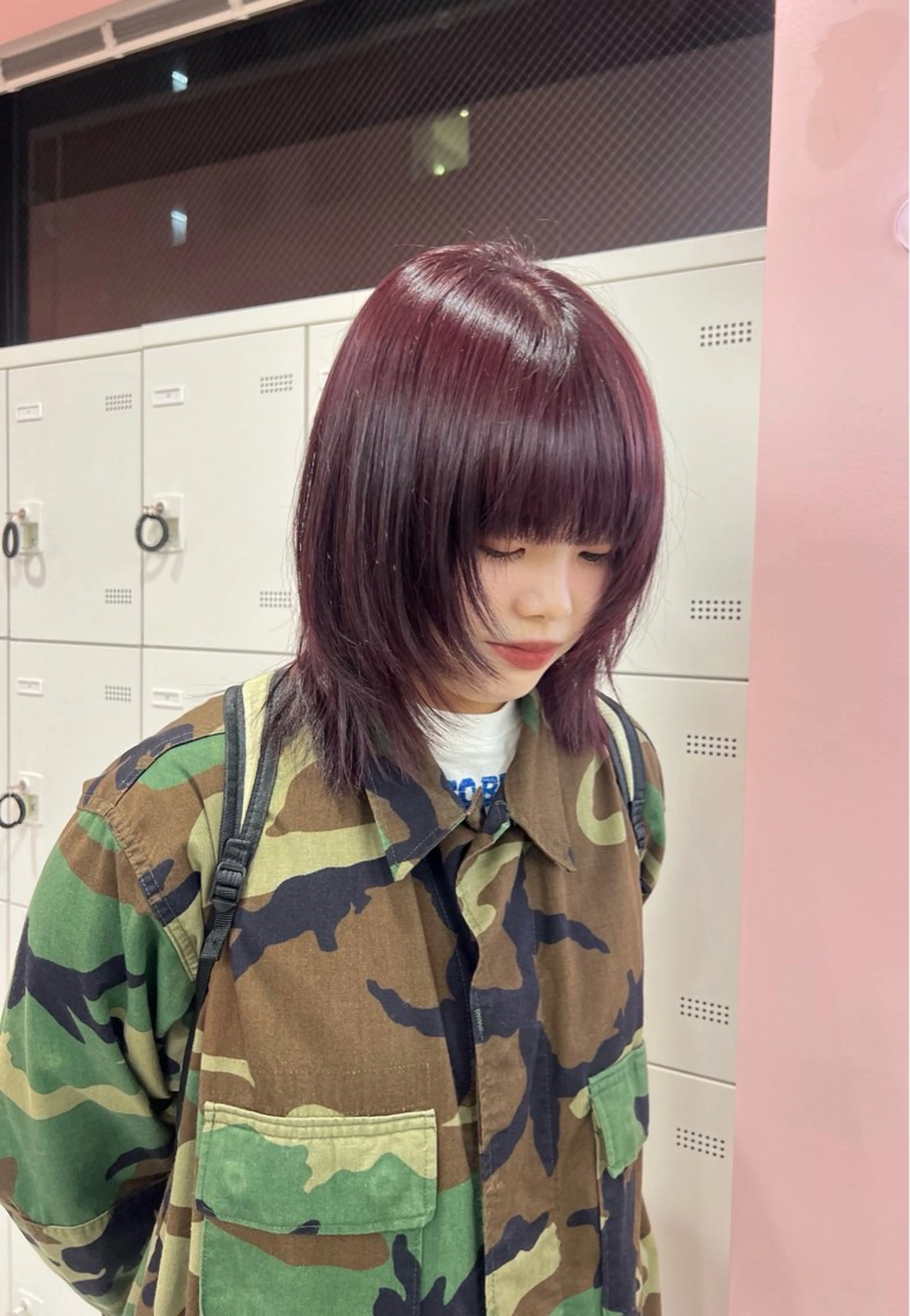 ミディアム カット ヘアカラー レイヤーカット/ケ アブリーチ/Moeのヘアスタイル