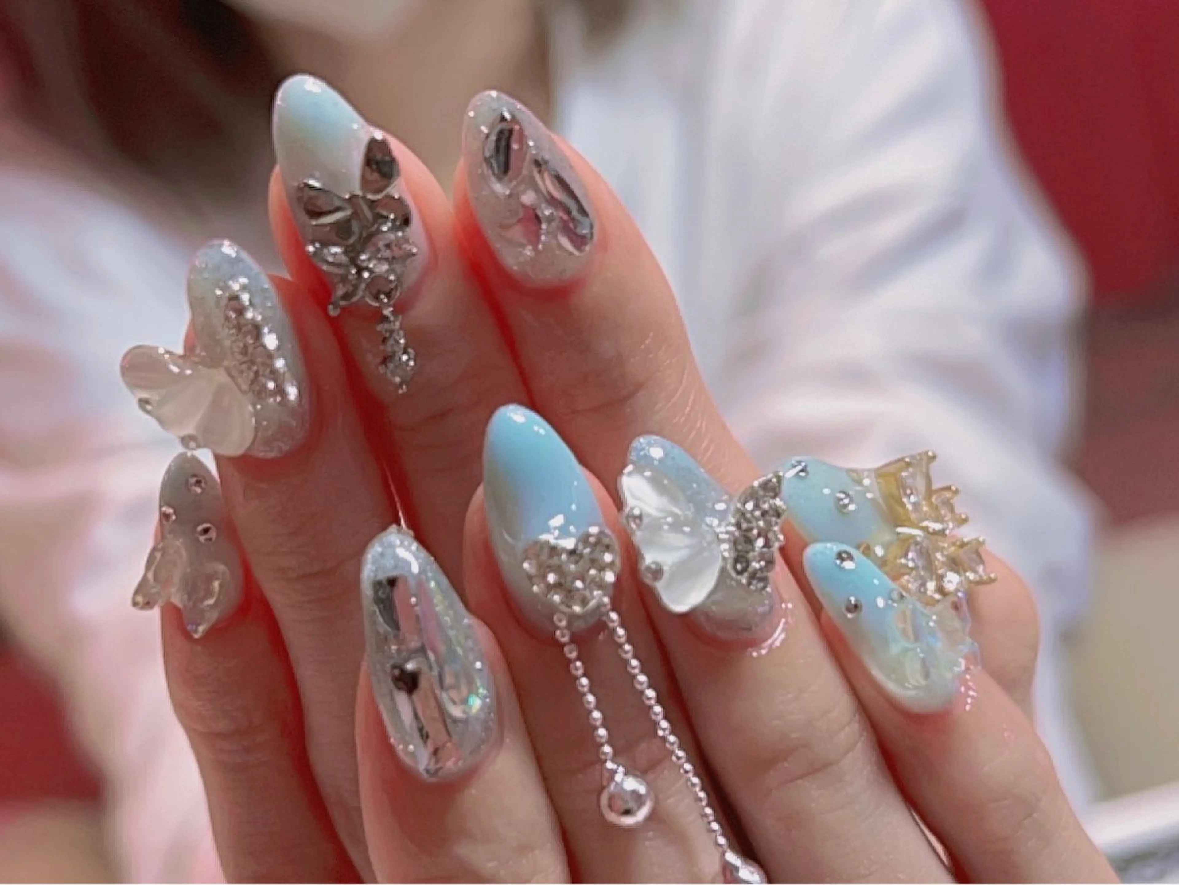 ロング 🎀CUTEE 🎀レイのネイルデザイン
