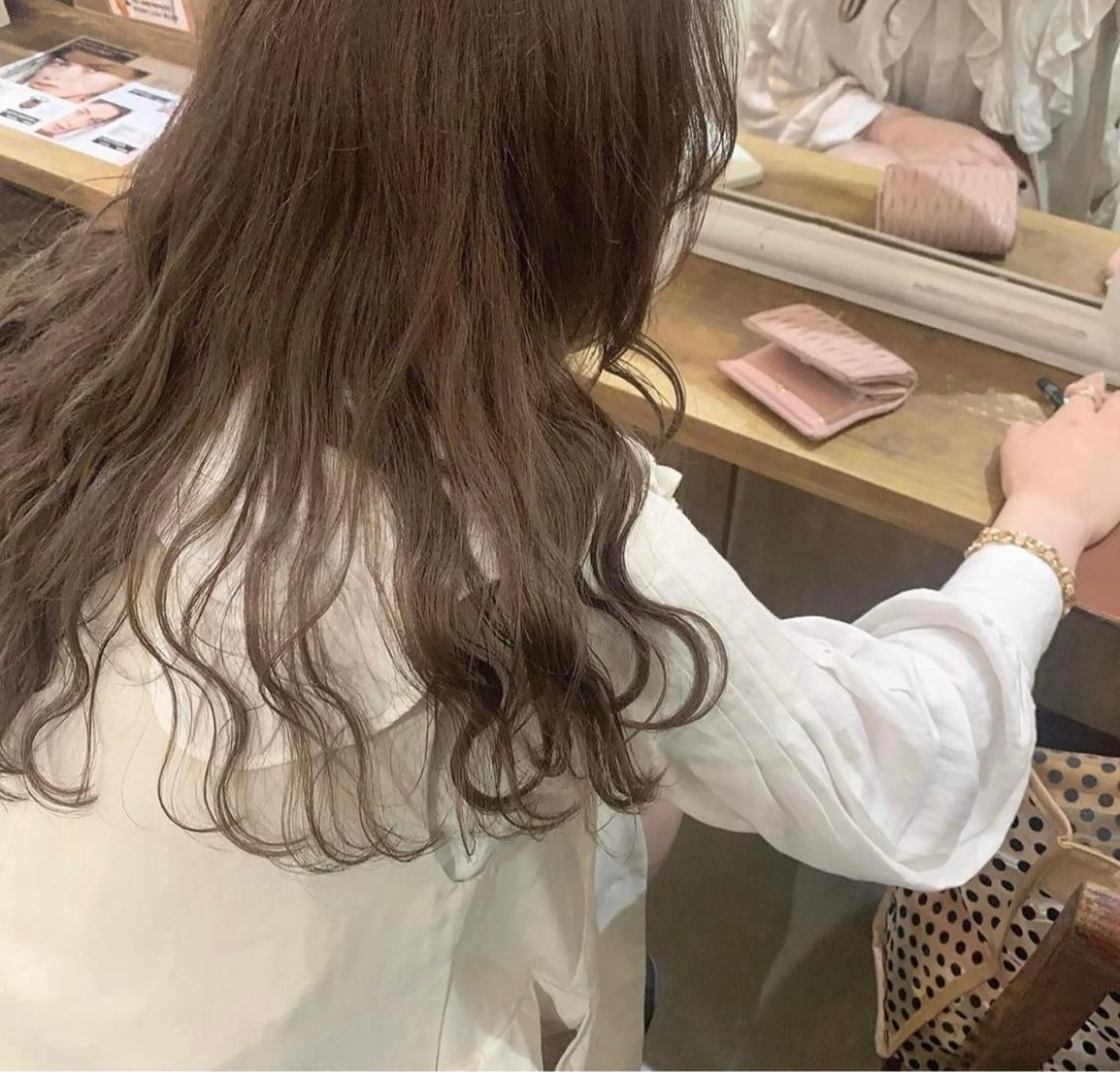 ロング カラー カット ヘアカラー トリートメント 暖色/まろベージュ/ シカタユウカのヘアスタイル