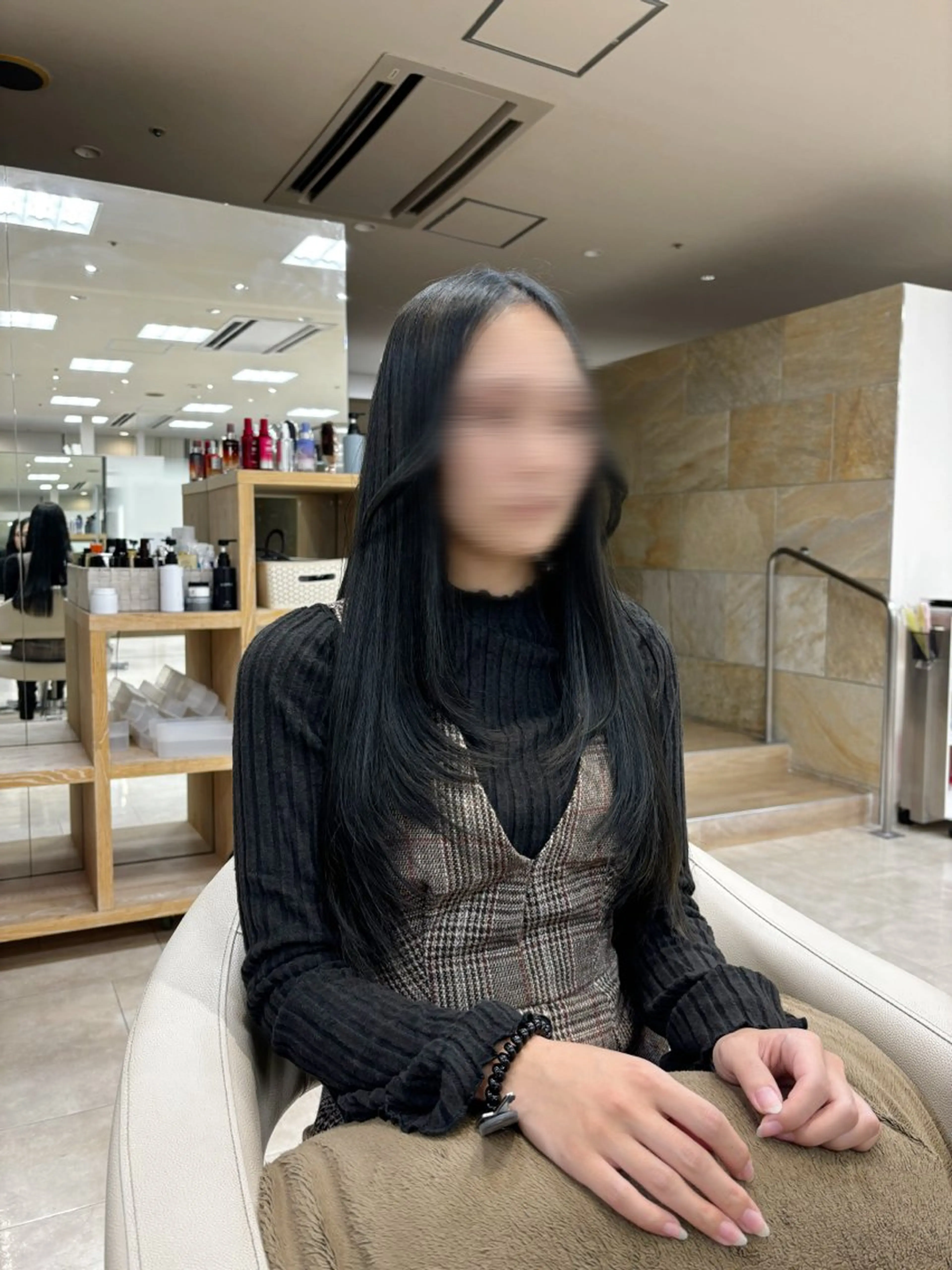 ロング カット 推し活/韓国/ブリー チカラーminamiのヘアスタイル