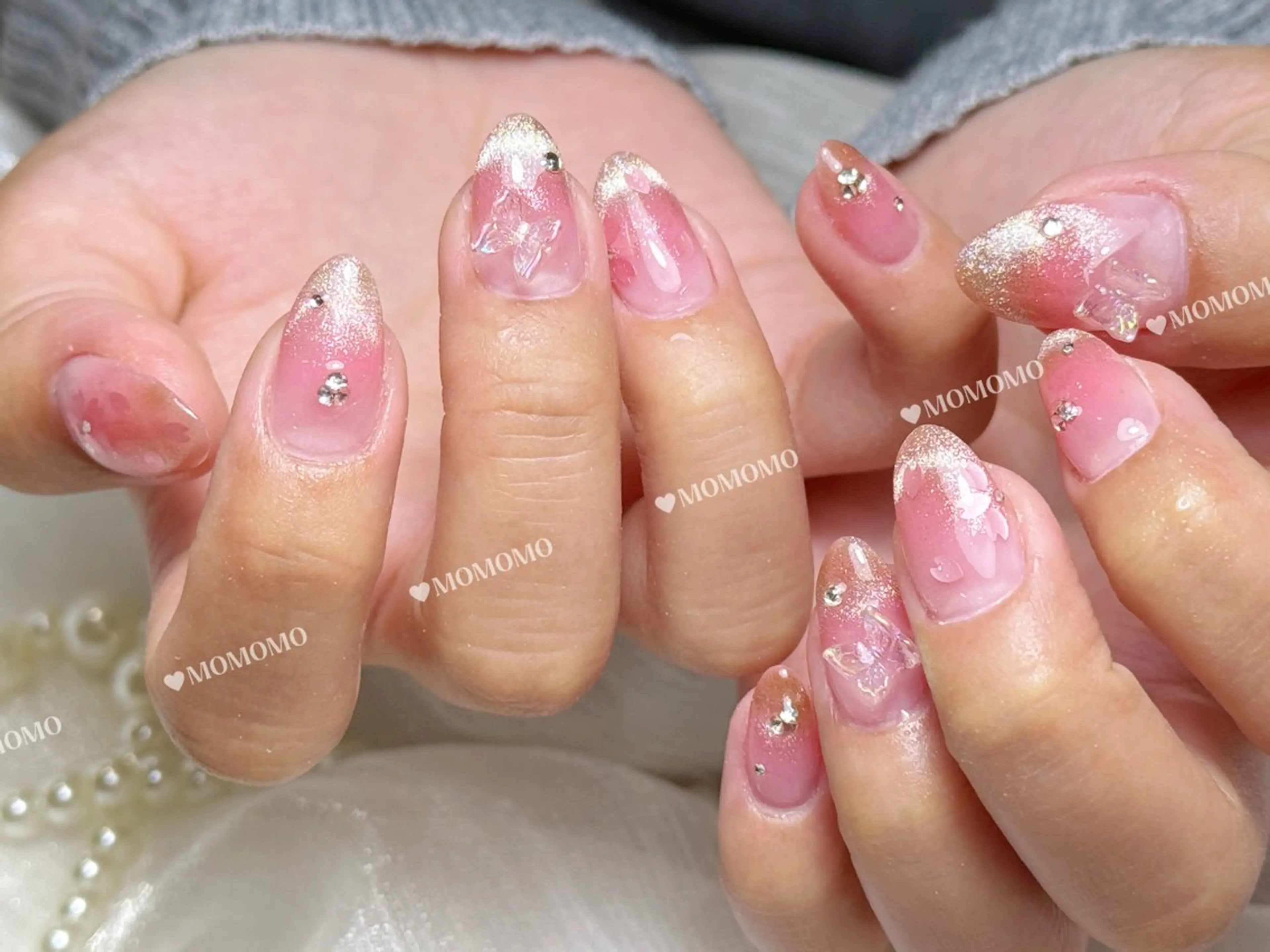 ネイル 桜ネイル MOMO nail所属・NIITSU 川崎のネイルデザイン