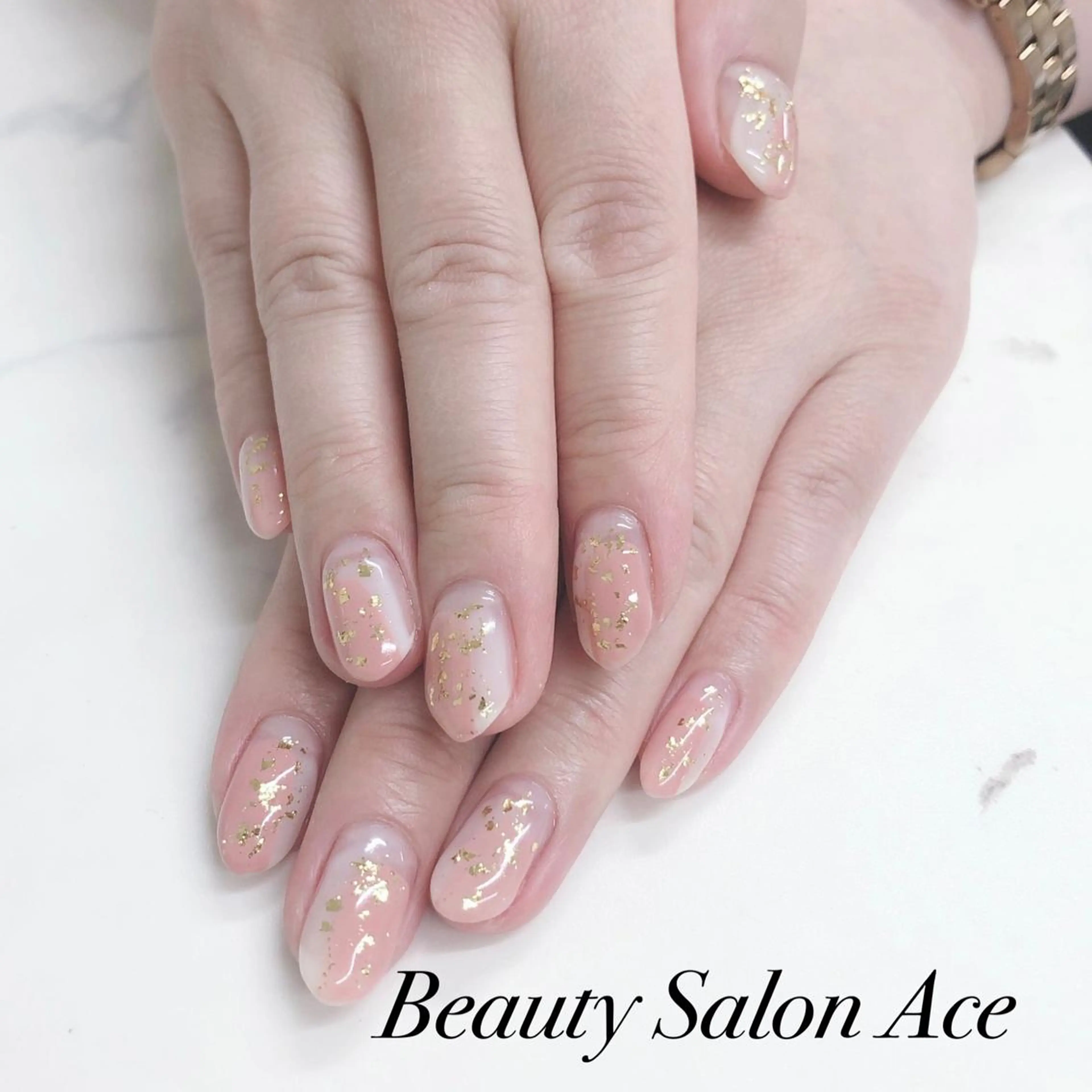 ネイル メンズネイル ニュアンスネイル 春ネイル ハンドネイル Beauty Salon Ace（ネイルサロン　エース）所属・池袋フィルイン Ace♡長さだしのネイルデザイン
