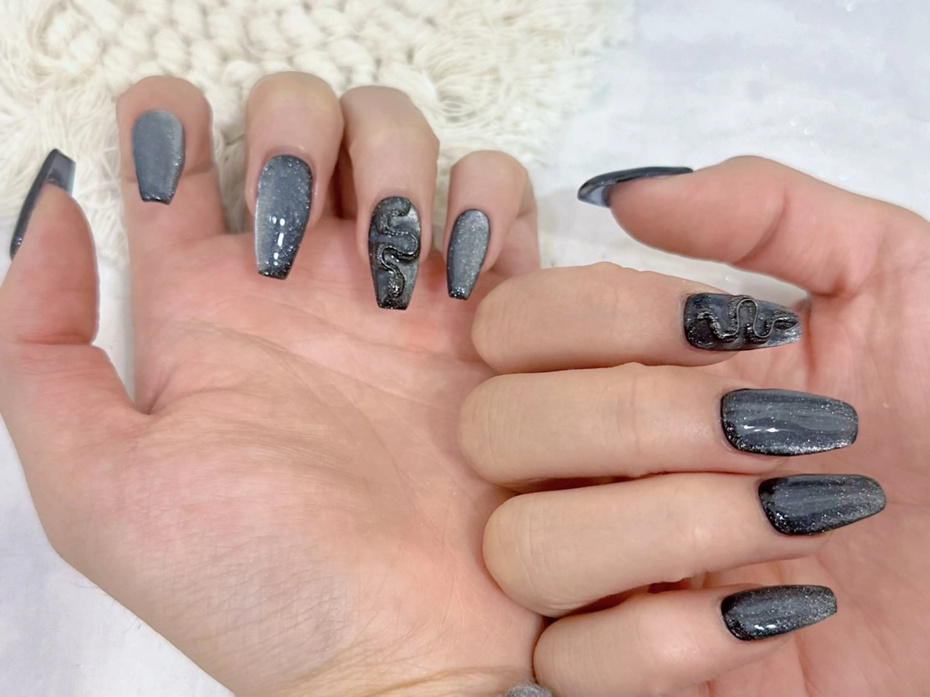 ネイル チークネイル マグネットネイル ワンカラーネイル Umi nail& eyelashのネイルデザイン