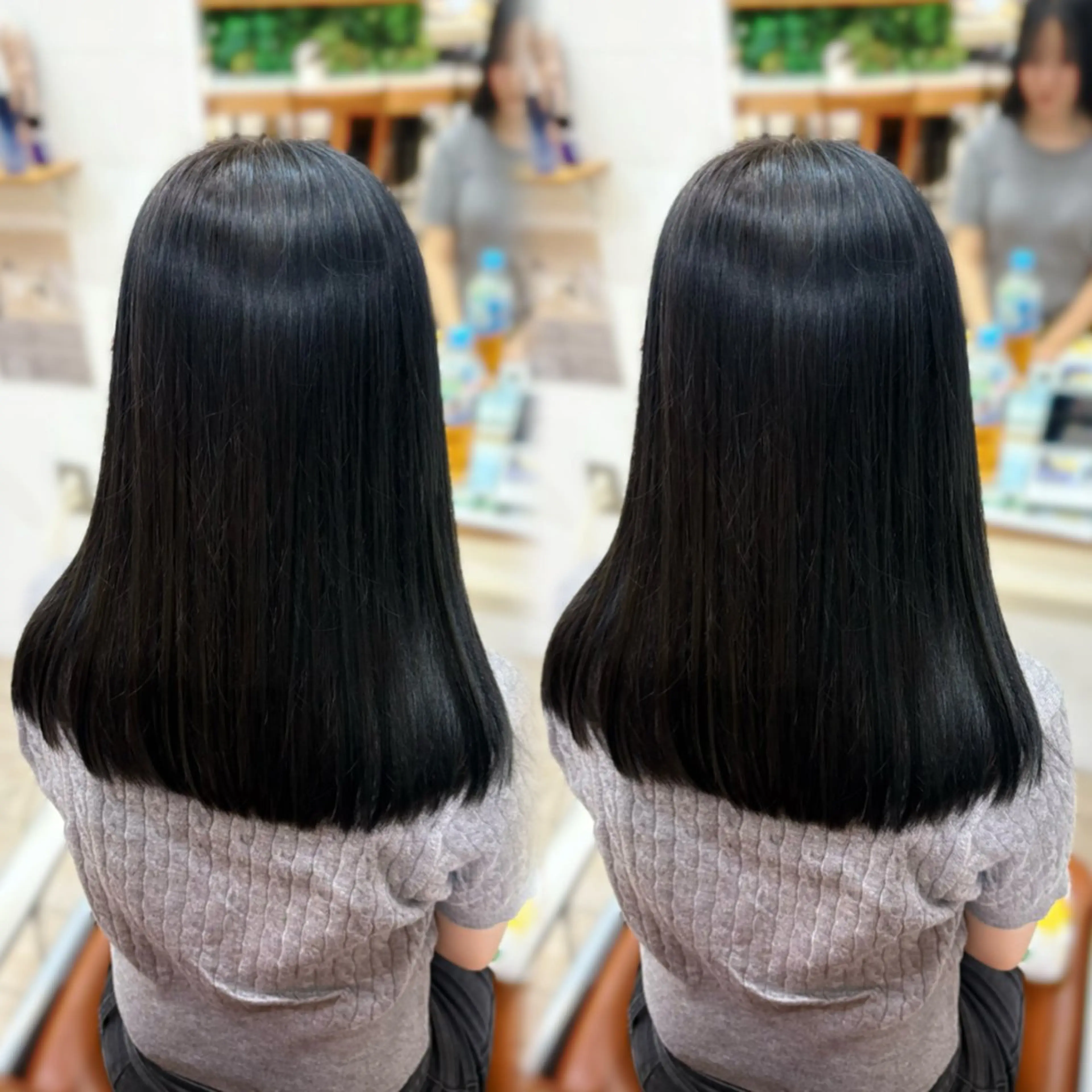 ロング カラー 黒髪 ブルーカラー ブルーブラック ヘアカラー Kurumi 🩰カットモデル募集のヘアスタイル