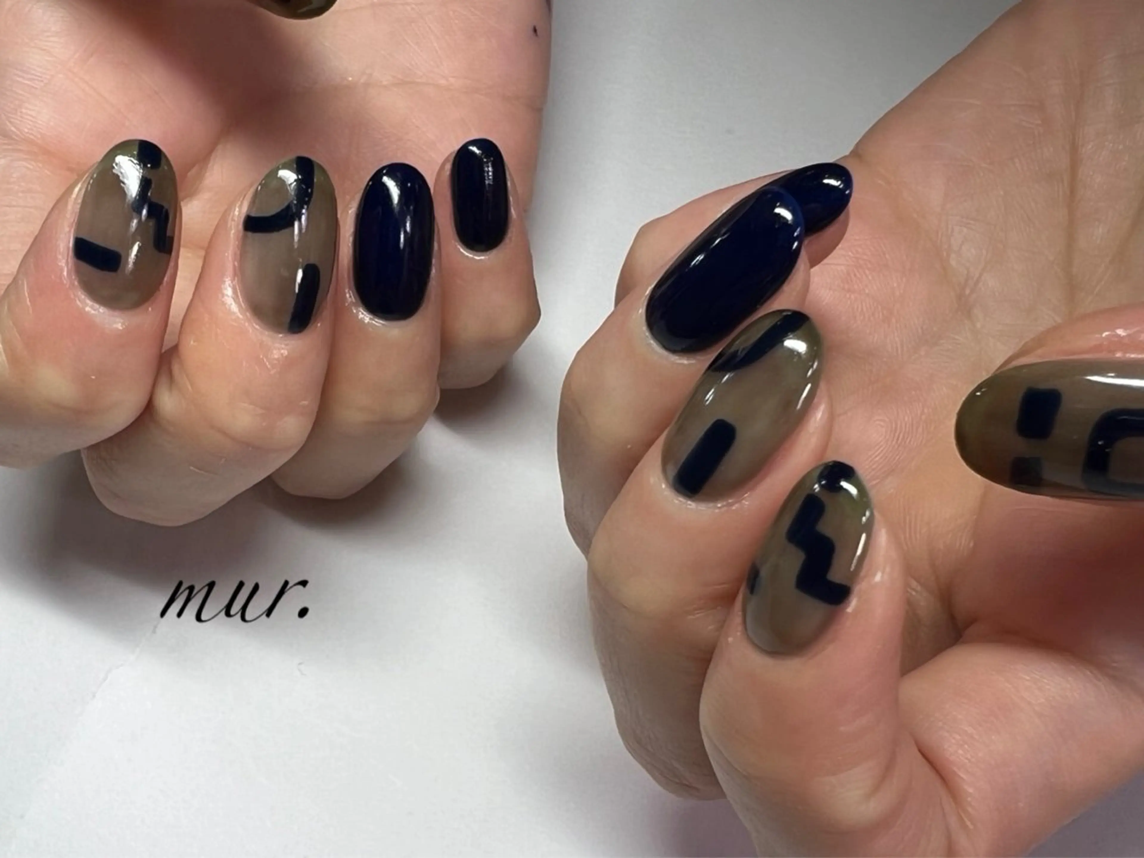 ネイル ジェルネイル 韓国ネイル ネイビー ワンカラーネイル ワンホンネイル nailsalon mur.のネイルデザイン