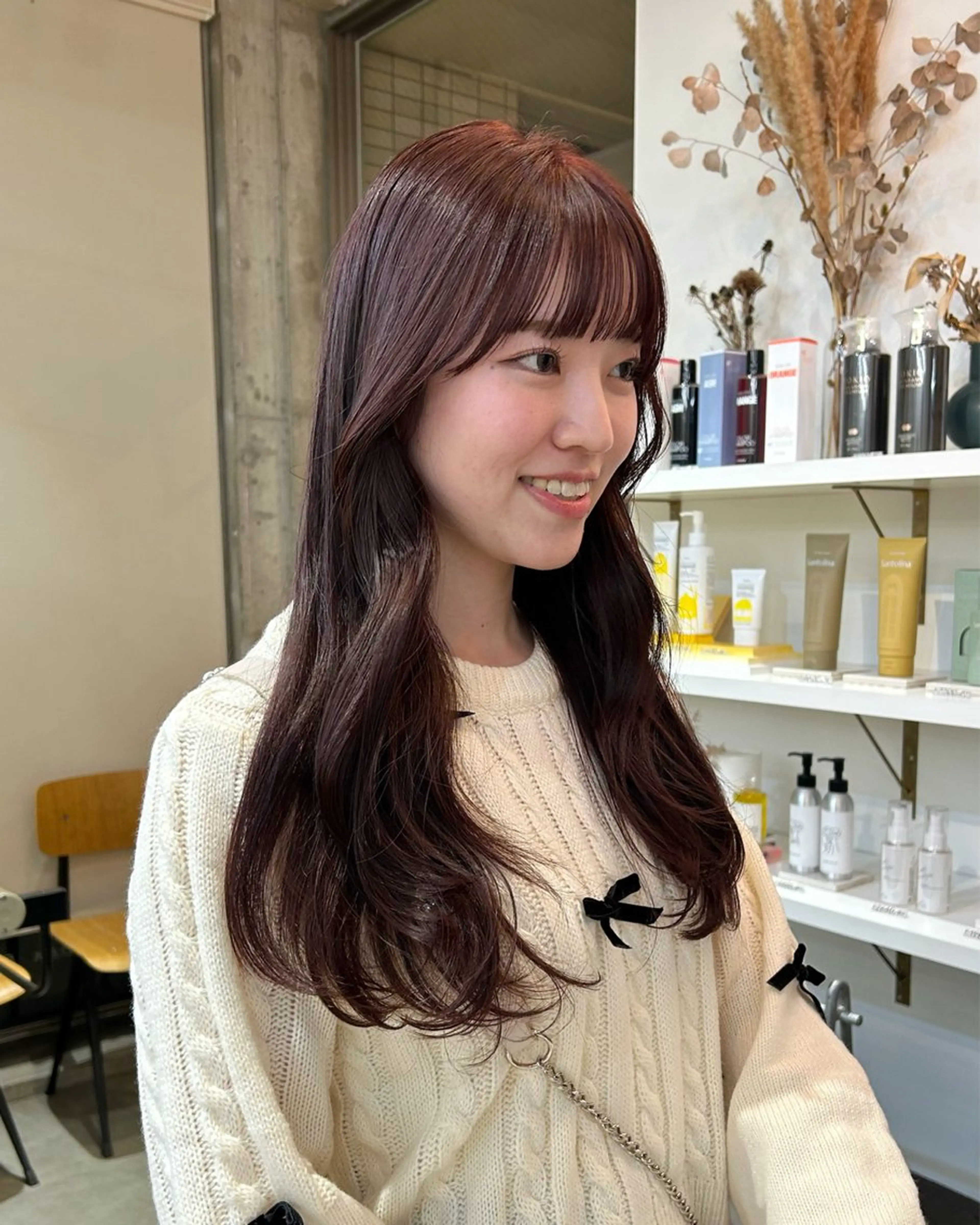 ロング カラー ブラウンカラー ピンクカラー 表参道OLSEN✂︎ nanamiのヘアスタイル