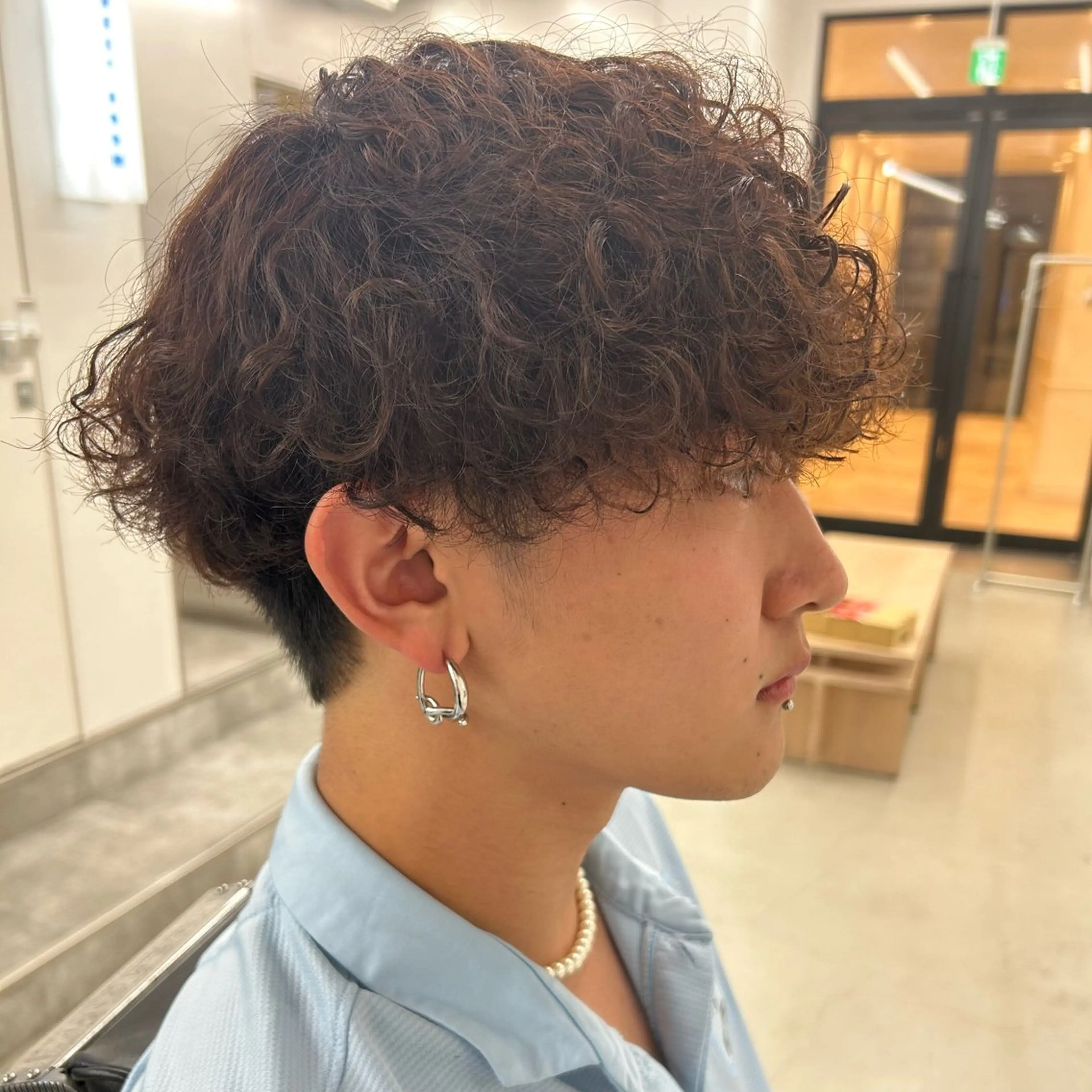 パーマ メンズ カット パーマ 安達 脩人のヘアスタイル