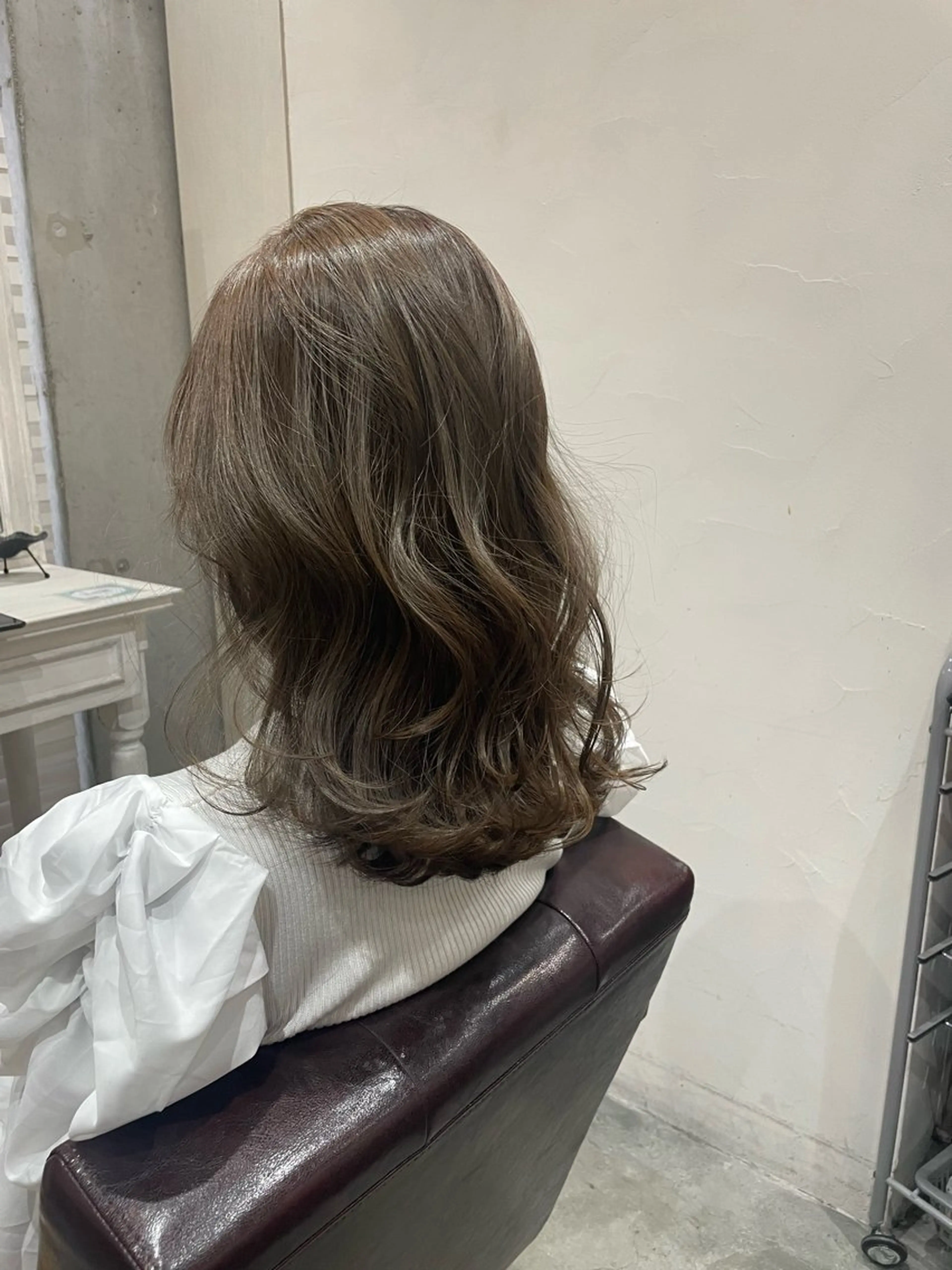 ミディアム カラー ヘアアレンジ カット ヘアカラー トリートメント kei﹏ ﹏ ✄ zina博多のヘアスタイル