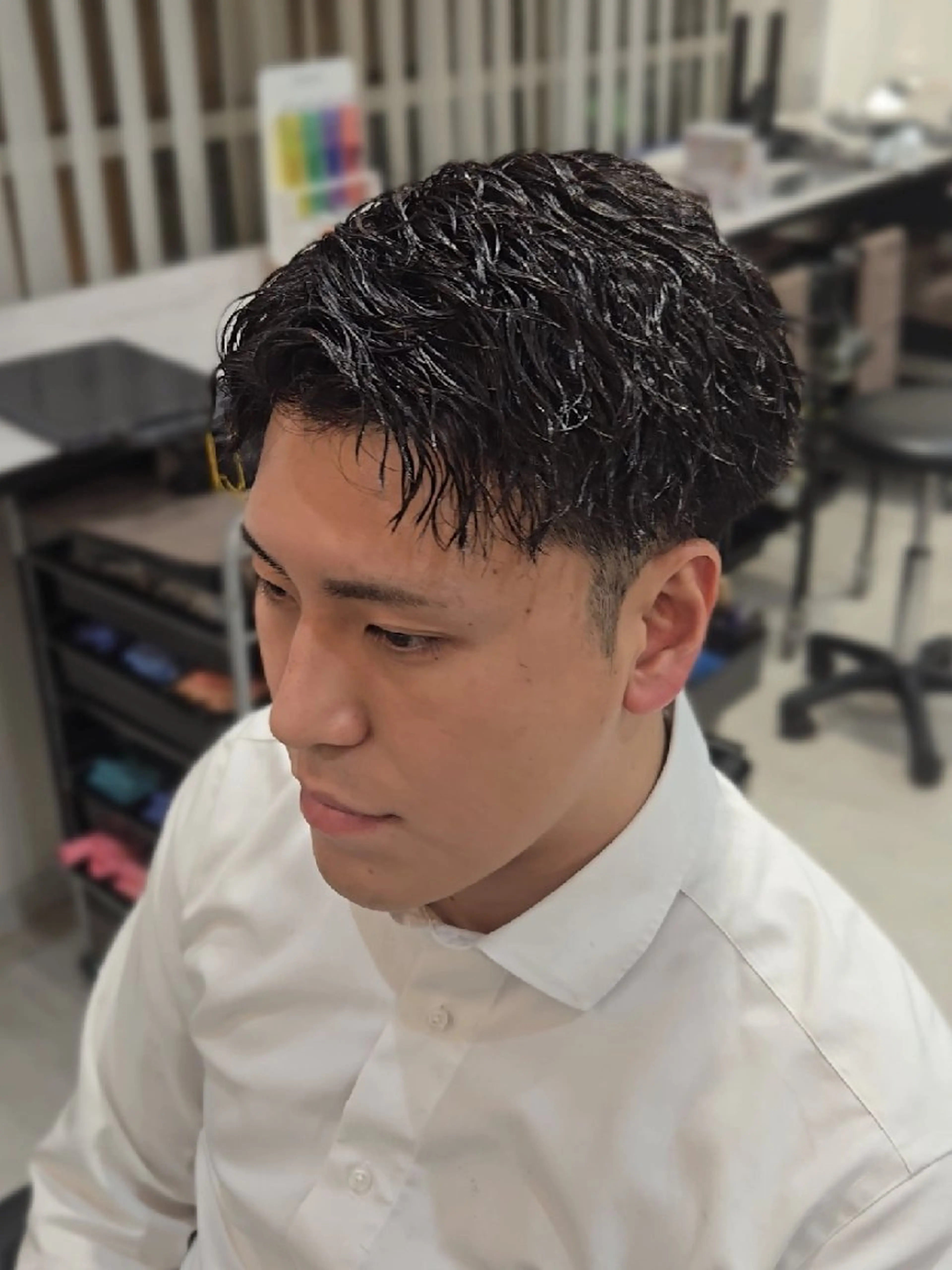 メンズ パーマ ショート メンズパーマ カット パーマ ヘアセット Lapis 名古屋駅前店所属・LEN名古屋/パーマ 海外ヘア/メンズ特化のヘアスタイル