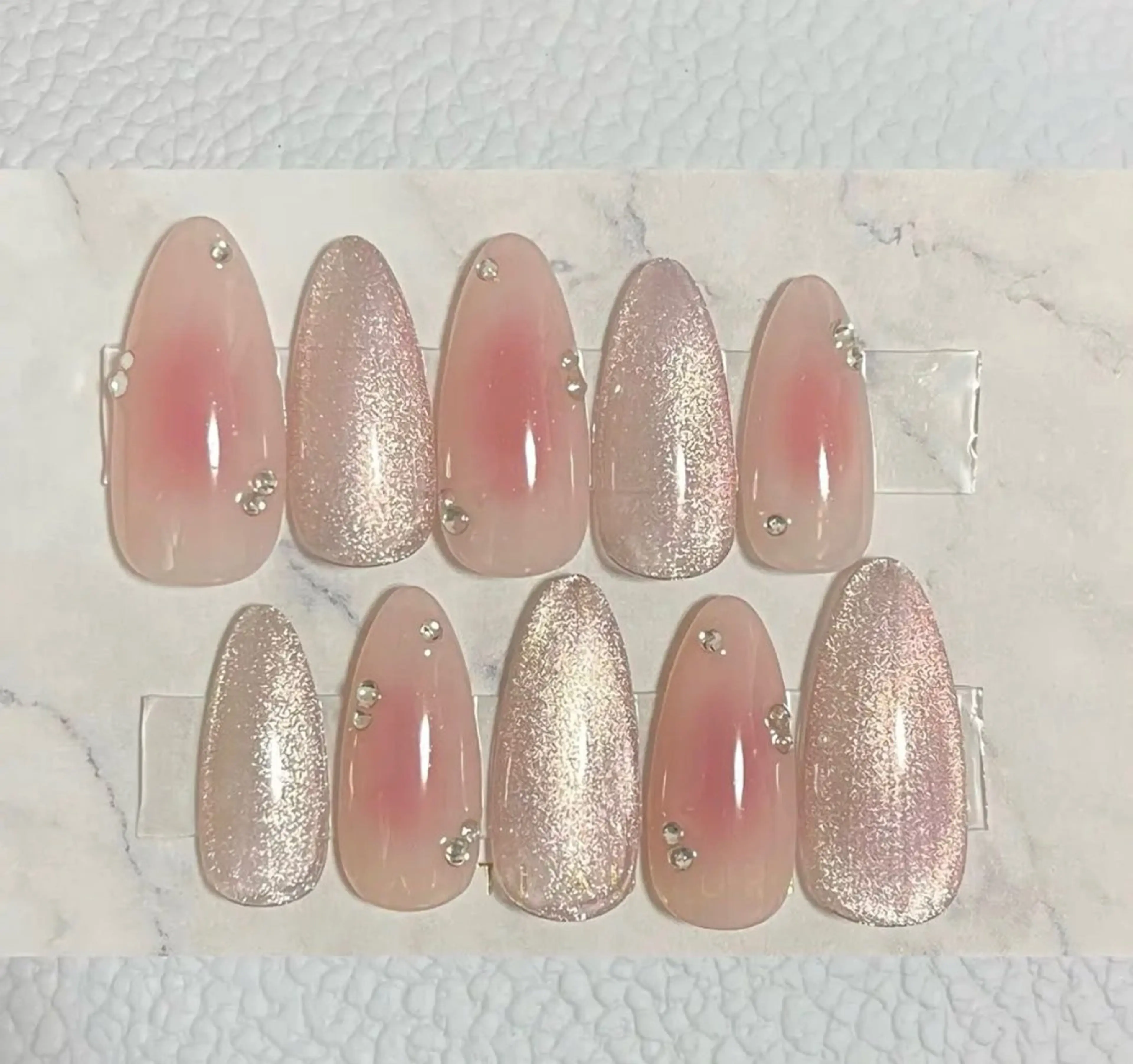 ネイル チークネイル フットネイル フレンチネイル ジェルネイル ガラスフレンチ ハンドネイル Nikosalon rikoのネイルデザイン