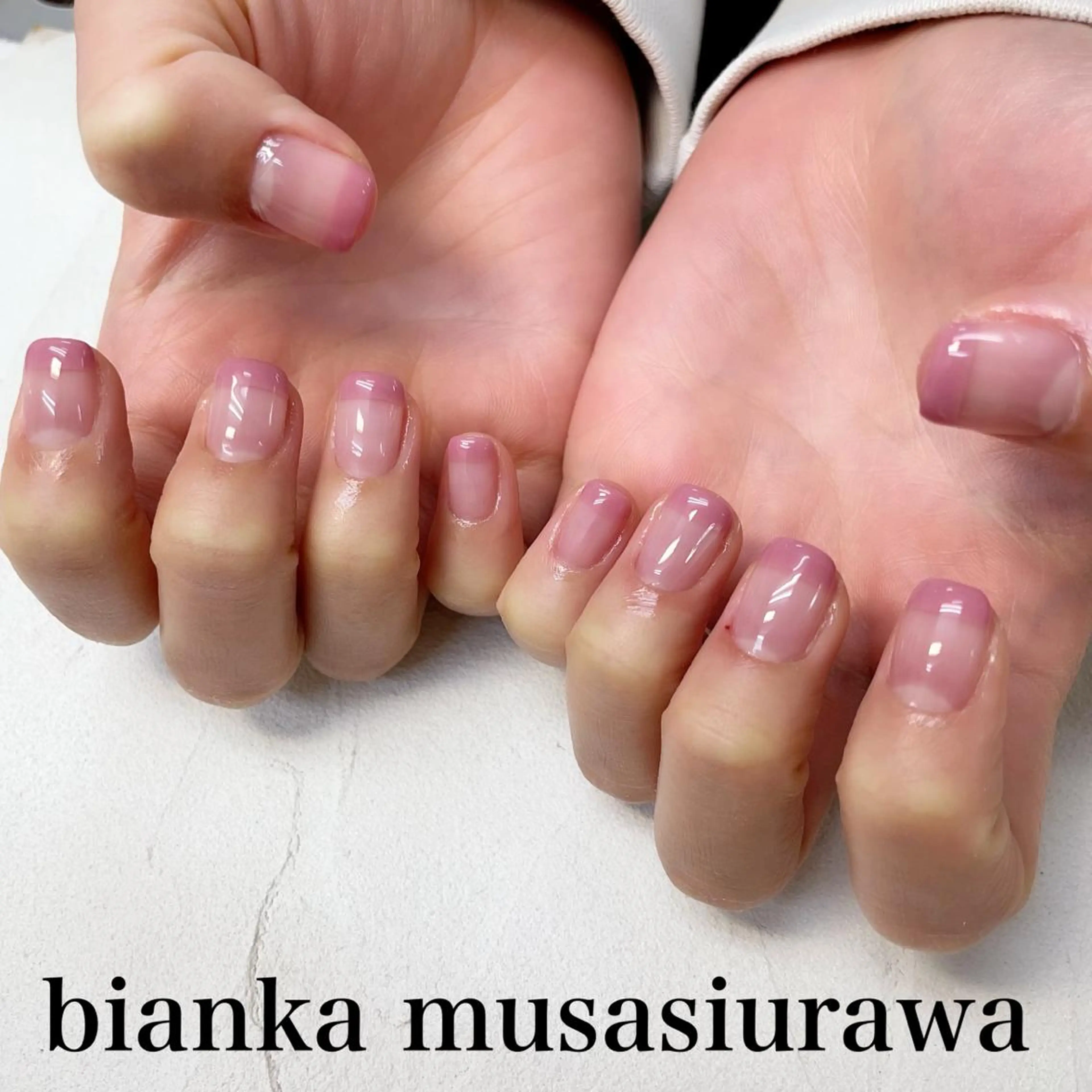 ネイル フレンチネイル ピンク Bianca🎀 ONODERAのネイルデザイン