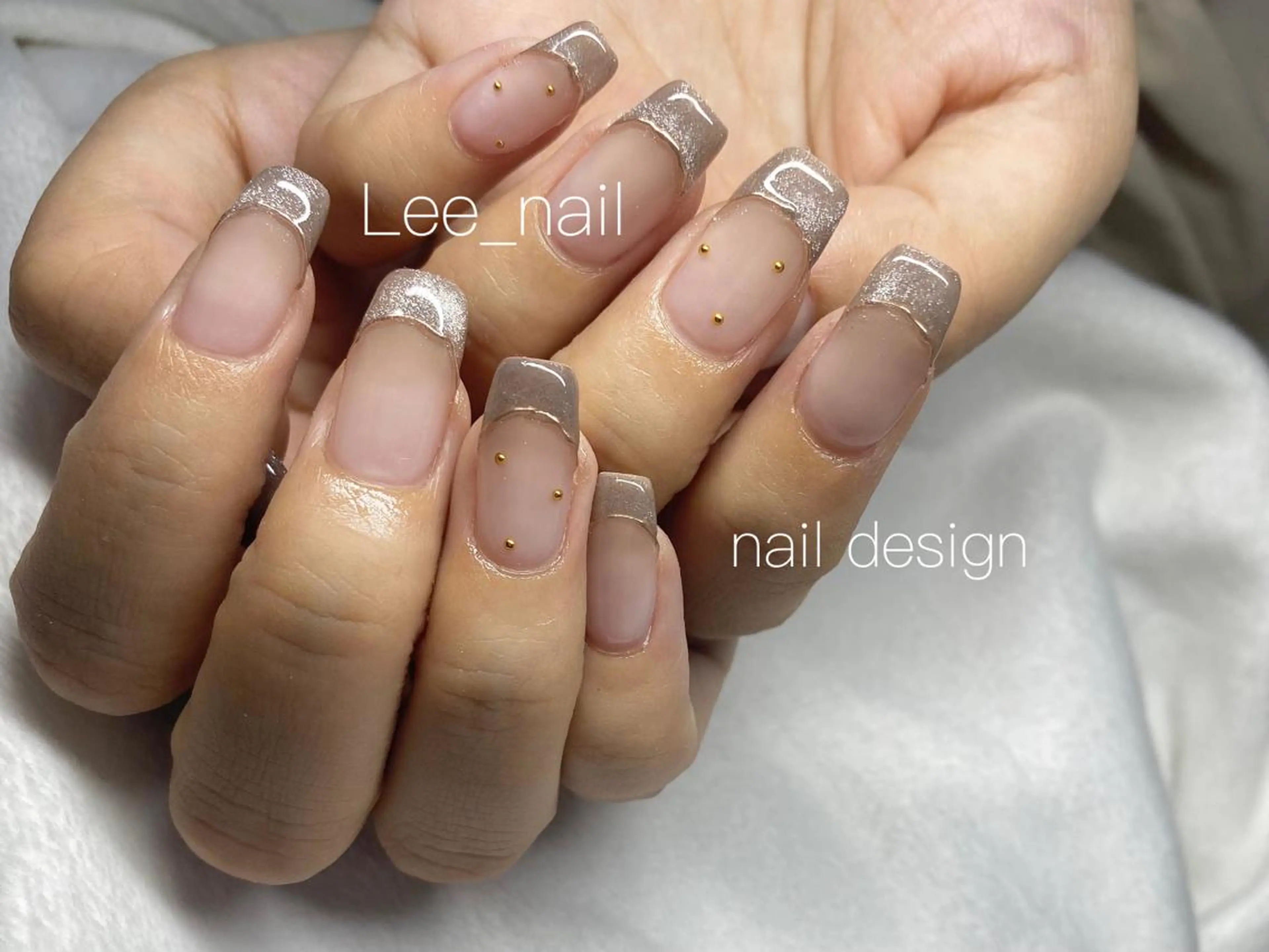 ネイル フレンチネイル マグネットネイル ハンドネイル Lee_ nailのネイルデザイン