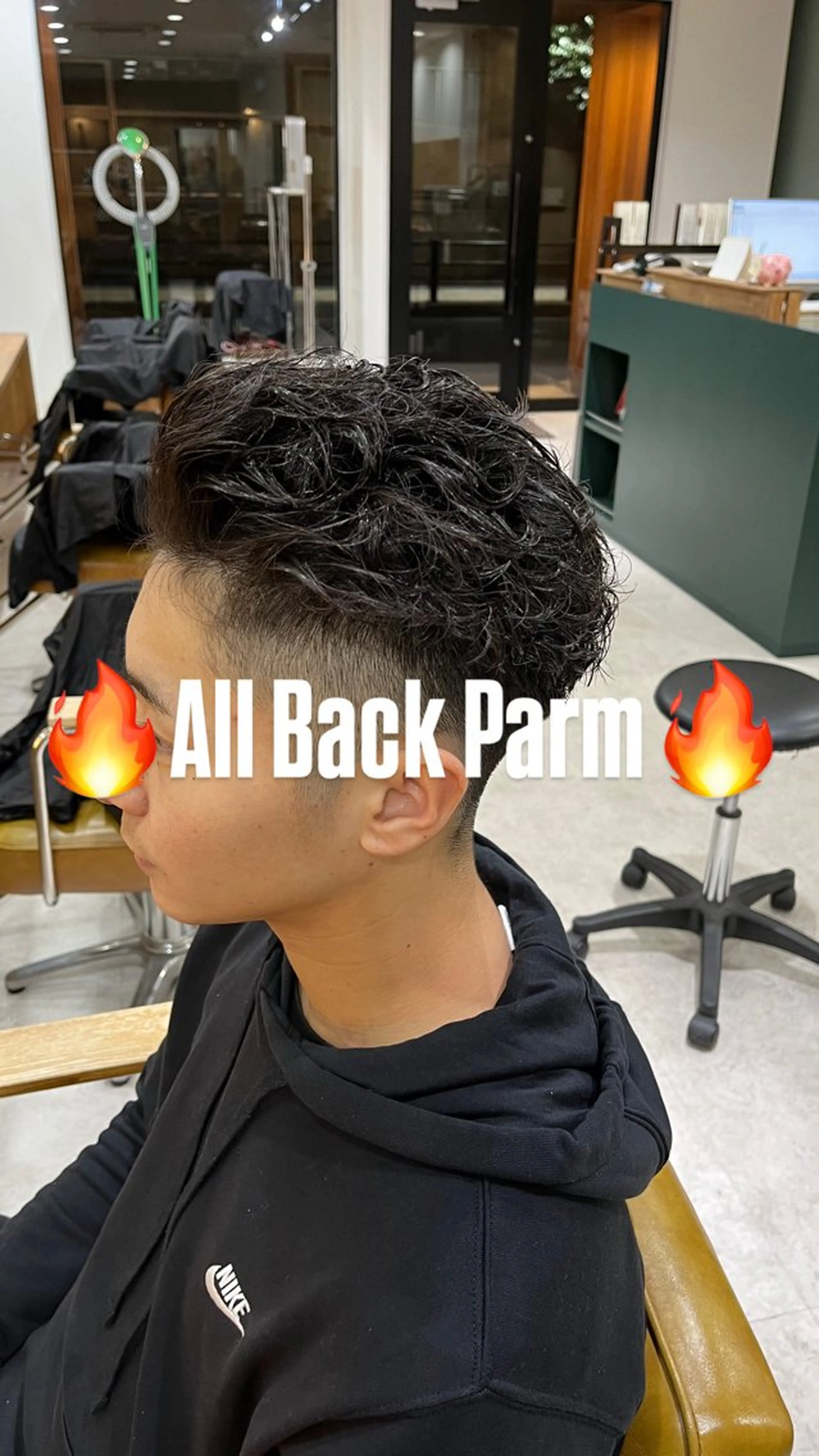 パーマ メンズ オールバック メンズパーマ カット パーマ 🔥メンズ特化パーマ /牧野成瀬🔥のヘアスタイル