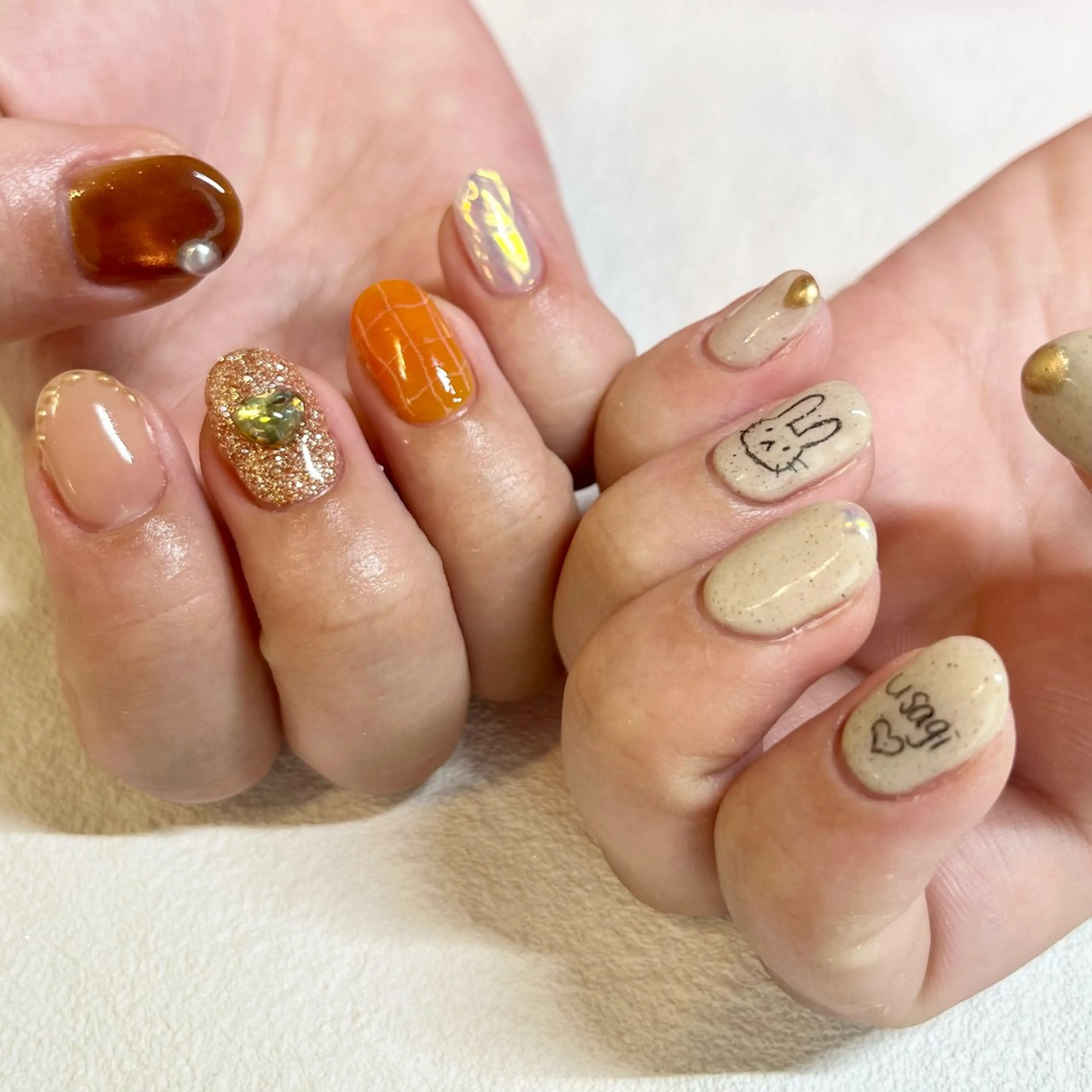 ネイル アートネイル ジェルネイル 韓国ネイル マグネットネイル ニュアンスネイル ハンドネイル MARU NAIL natsukiのネイルデザイン