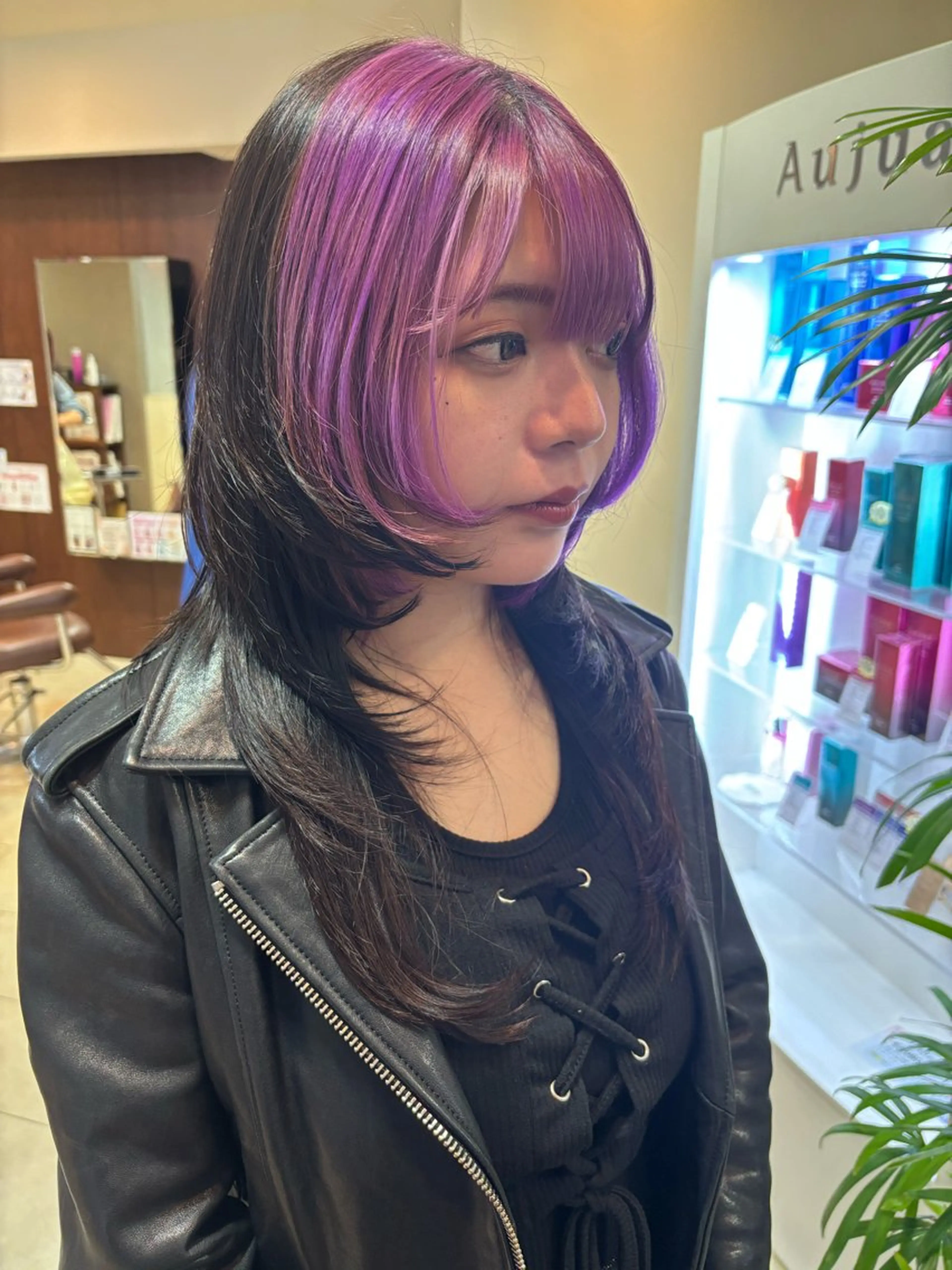 ロング ロングレイヤー レイヤーカット ロング カット ヘアカラー トリートメント こうみょう れいなのヘアスタイル