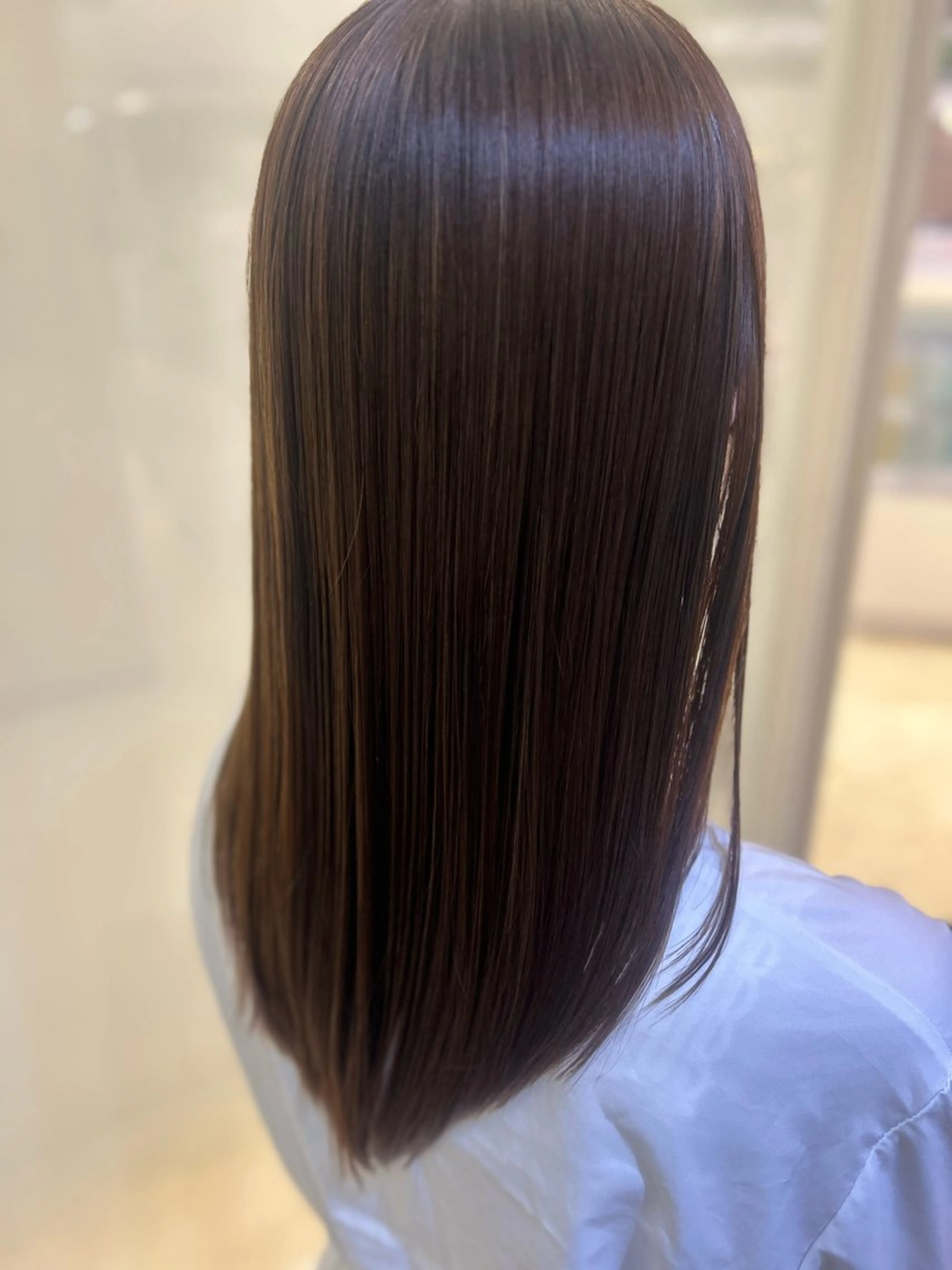 セミロング カラー カット ヘアカラー トリートメント 艶質改善/縮毛矯正 ササキナツミのヘアスタイル