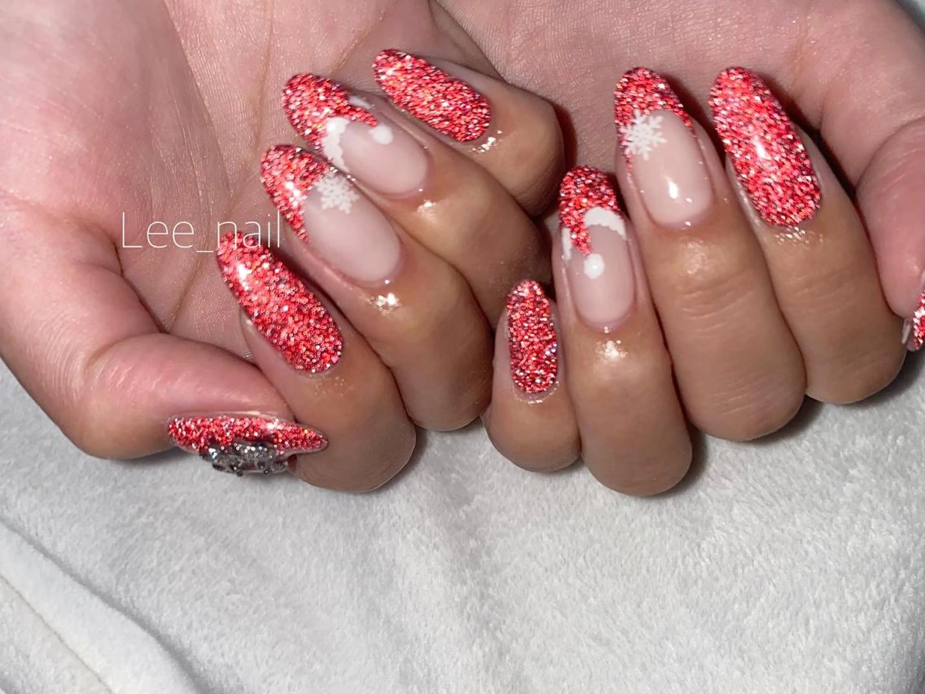 ネイル 冬ネイル クリスマス ハンドネイル Lee_ nailのネイルデザイン