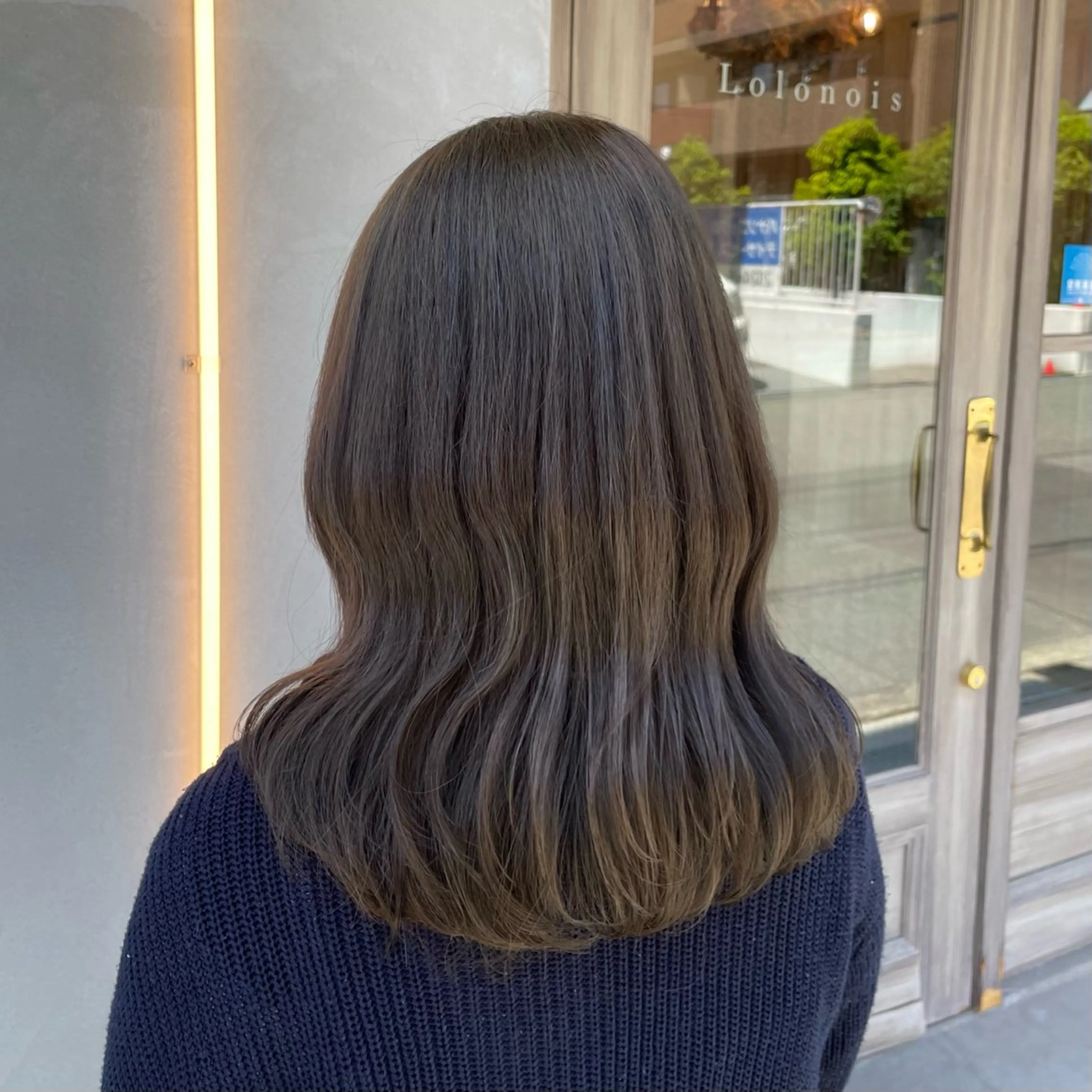 ミディアム カラー 透明感カラー オリーブカラー A I🩰💕／ lolonoisのヘアスタイル
