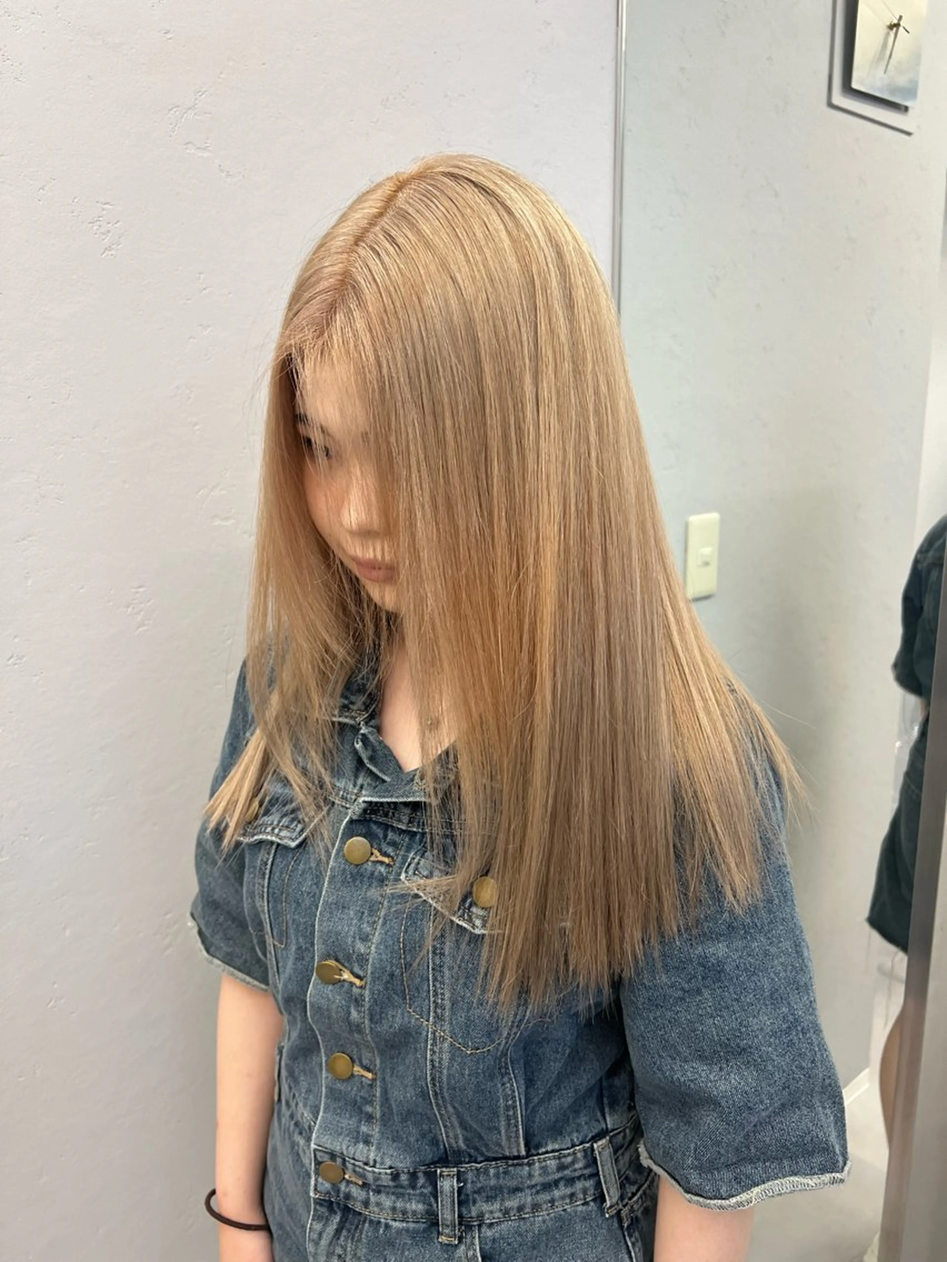 ロング ケアカラー 髪質改善 ヘアカラー akari/髪質改善 /ブリーチ/名古屋のヘアスタイル