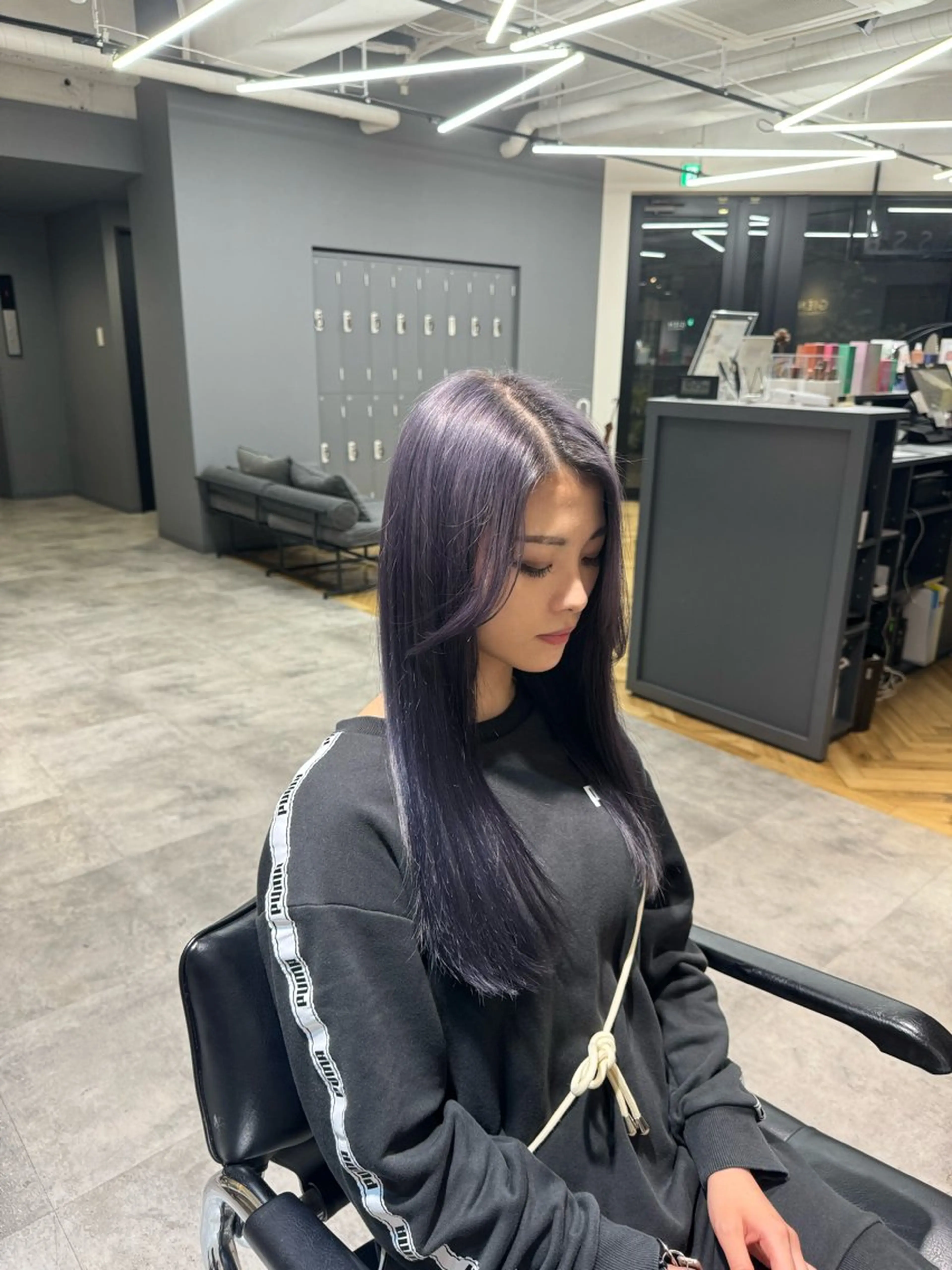 ロング パープルカラー 木村 泰晟のヘアスタイル