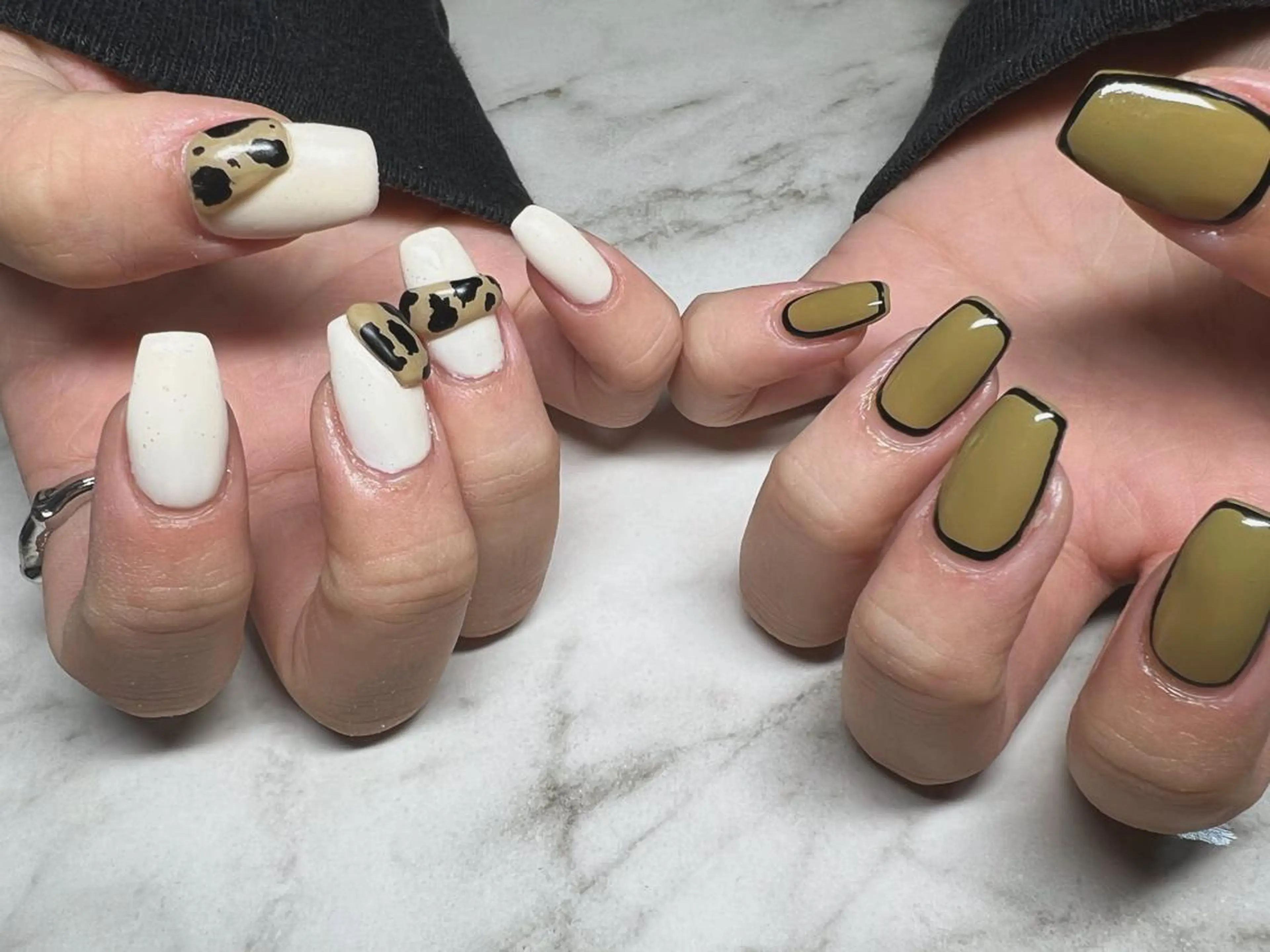 ネイル アニマル柄 シンプルネイル nail salon CHEのネイルデザイン