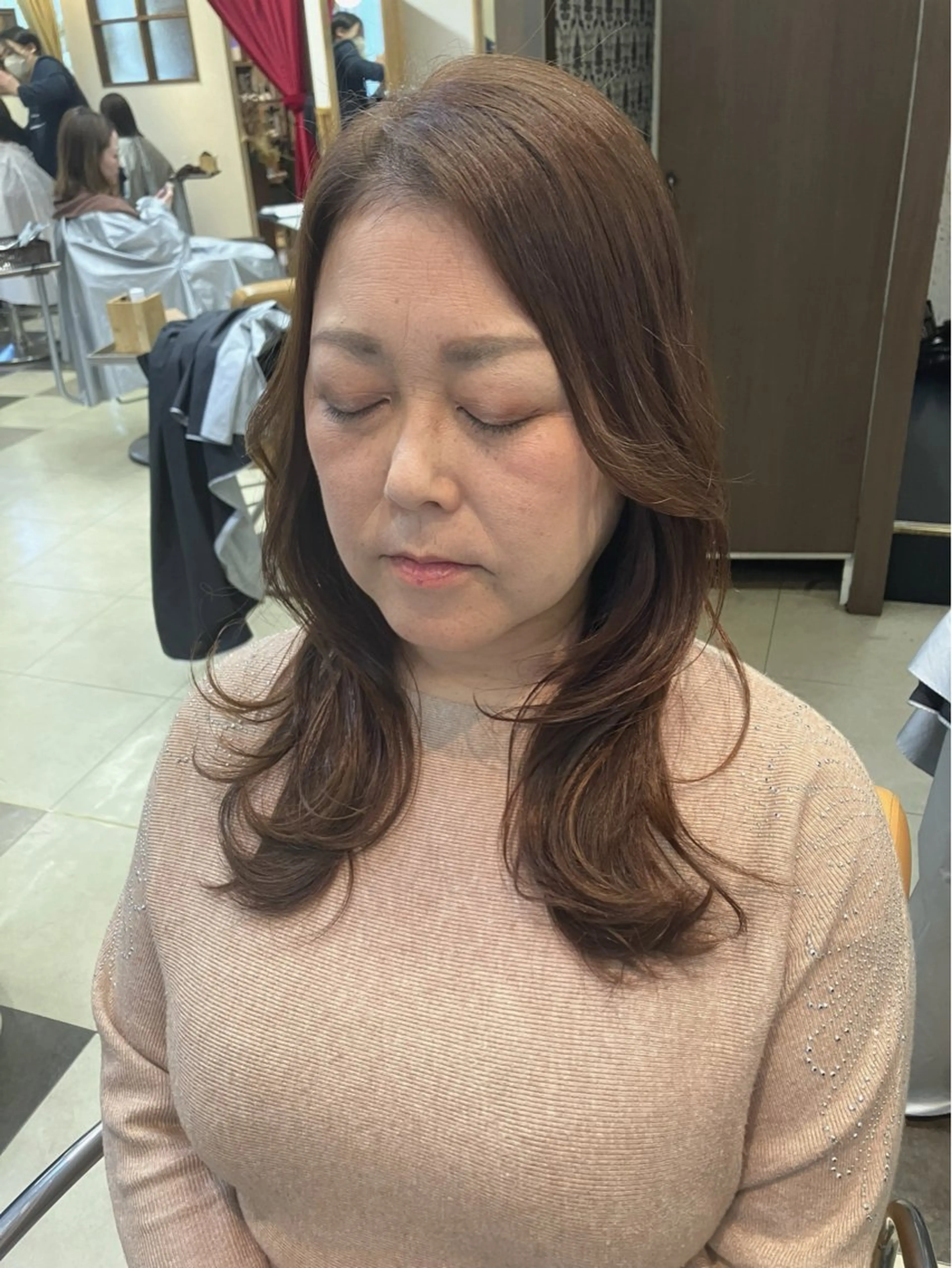 セミロング 縮毛矯正 coverhairbliss上尾所属・阿部 雲母のヘアスタイル