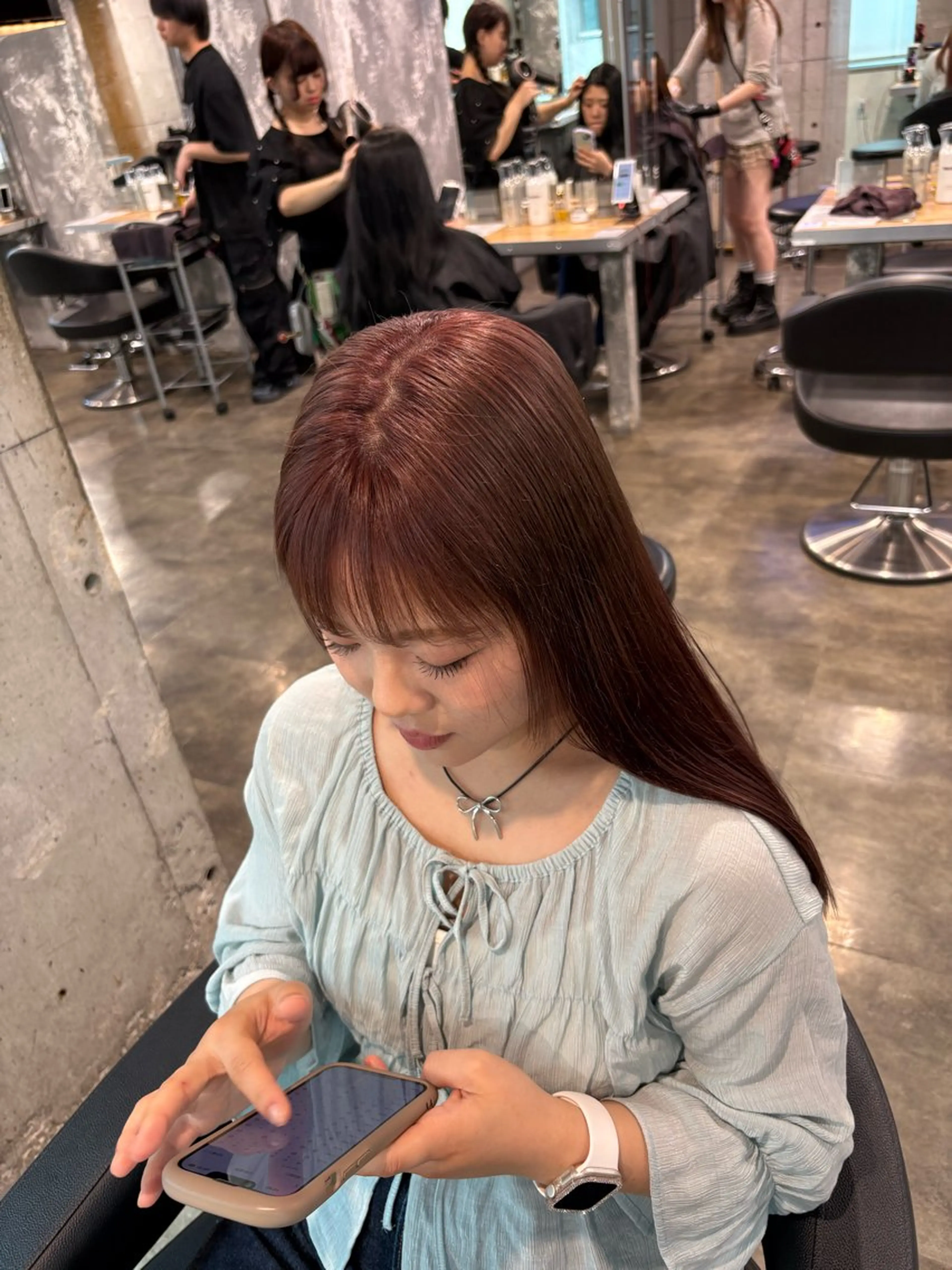 ロング カラー カット ヘアカラー ハイトーンブロンド 横浜💞ミオのヘアスタイル